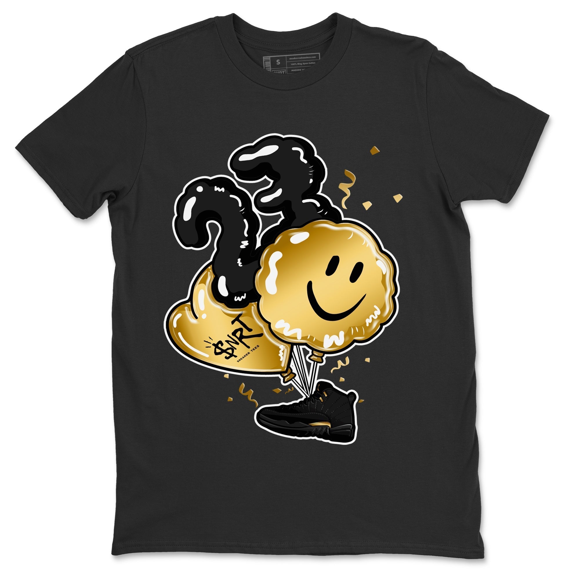 Jordan 12 Black Taxi Sneaker Matching T-Shirt Balloon Sneaker Tees Jordan 12 Black Taxi Sneaker Release Tees Crew Neck Tees