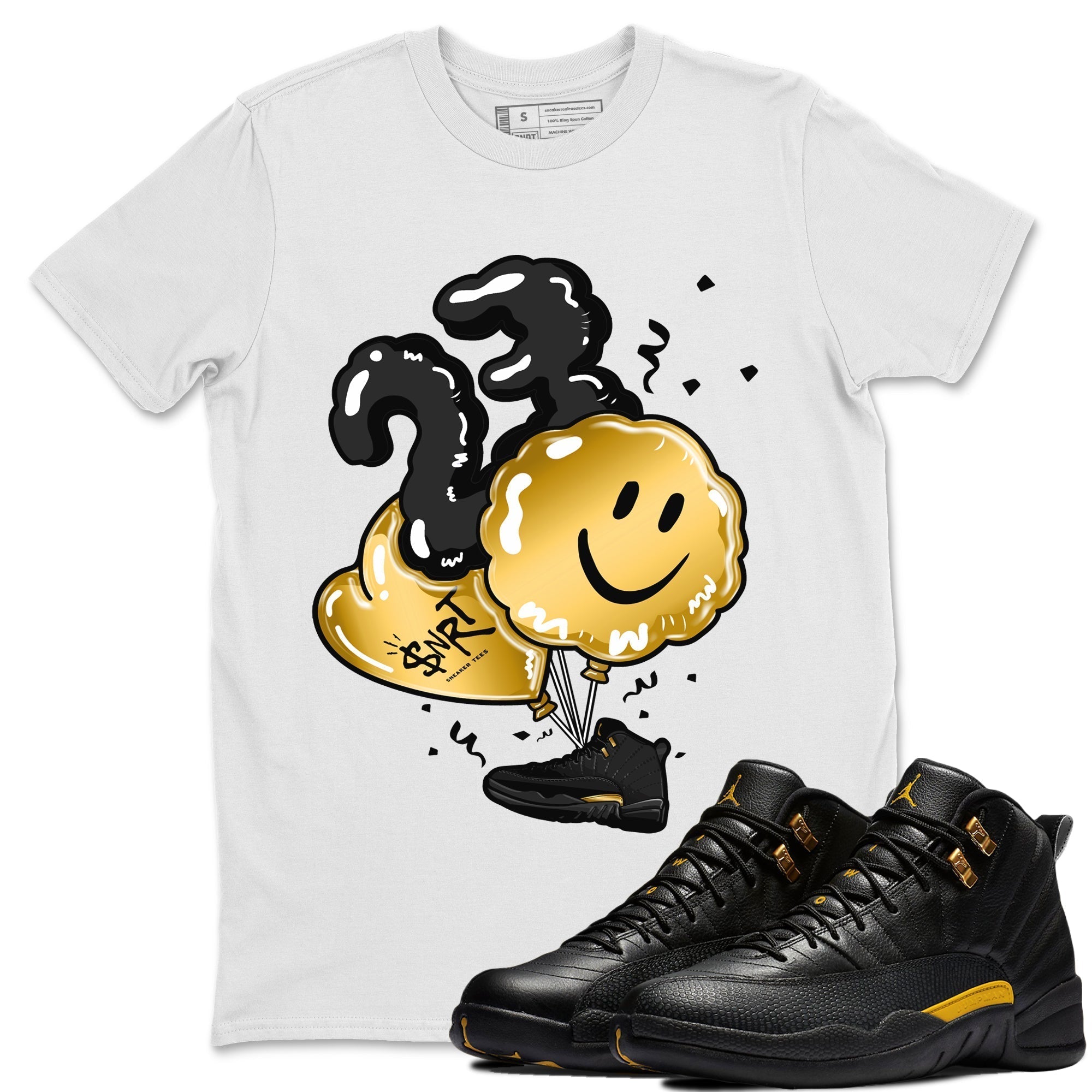 Jordan 12 Black Taxi Sneaker Matching T-Shirt Balloon Sneaker Tees Jordan 12 Black Taxi Sneaker Release Tees Crew Neck Tees
