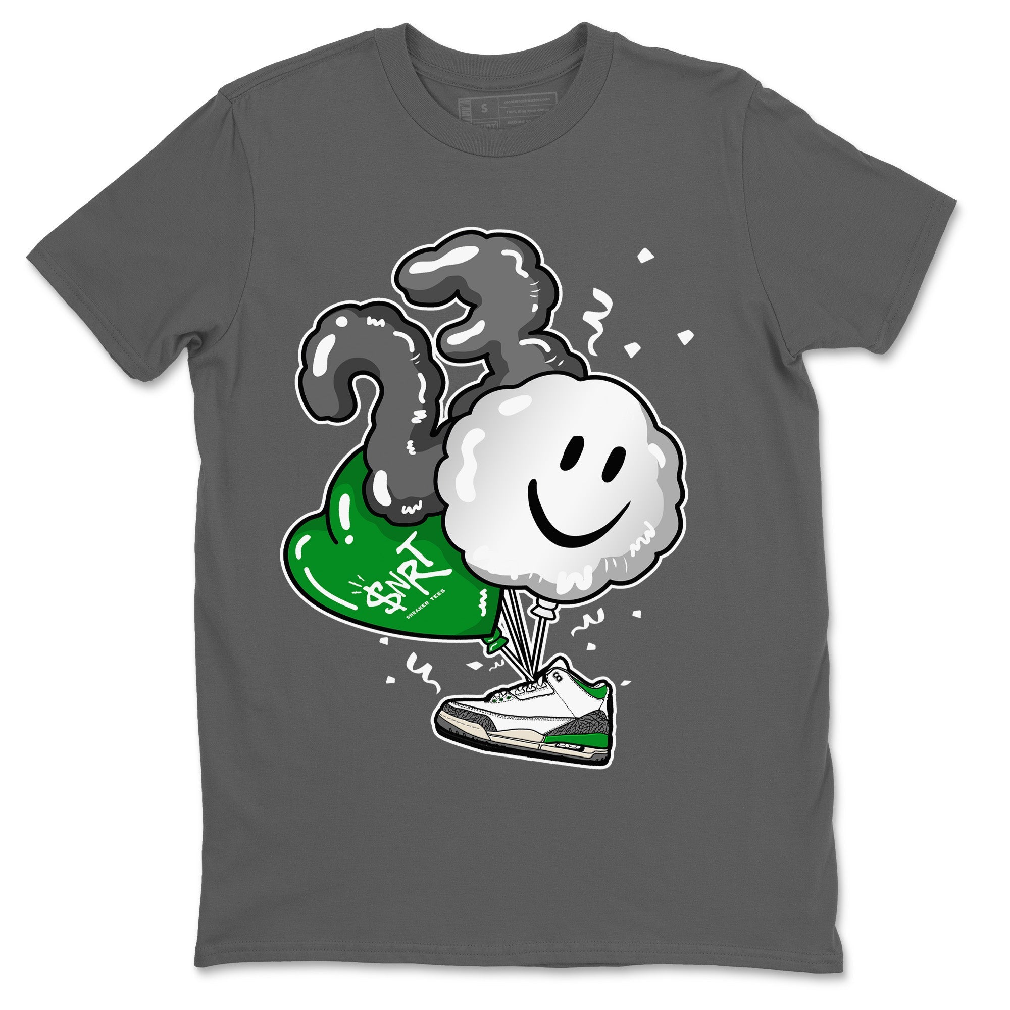 Air Jordan 3 Lucky Green Shirt To Match Jordans Balloon Sneaker Tees Air Jordan 3 WMNS Lucky Green Drip Gear Zone Sneaker Matching Clothing Unisex Shirts Cool Grey 2