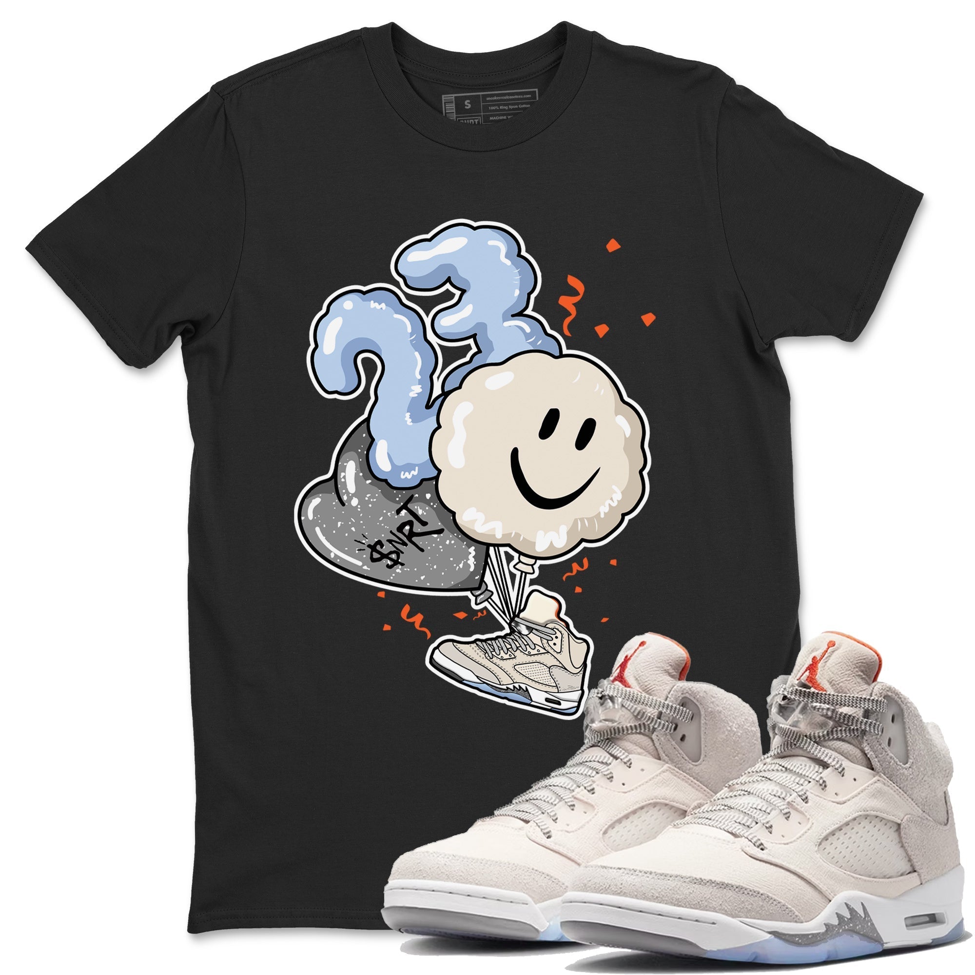 Air Jordan 5 Craft Sneaker Match Tees Balloon Streetwear Sneaker Shirt Air Jordan 5 Craft Tee Unisex Shirts Black 1