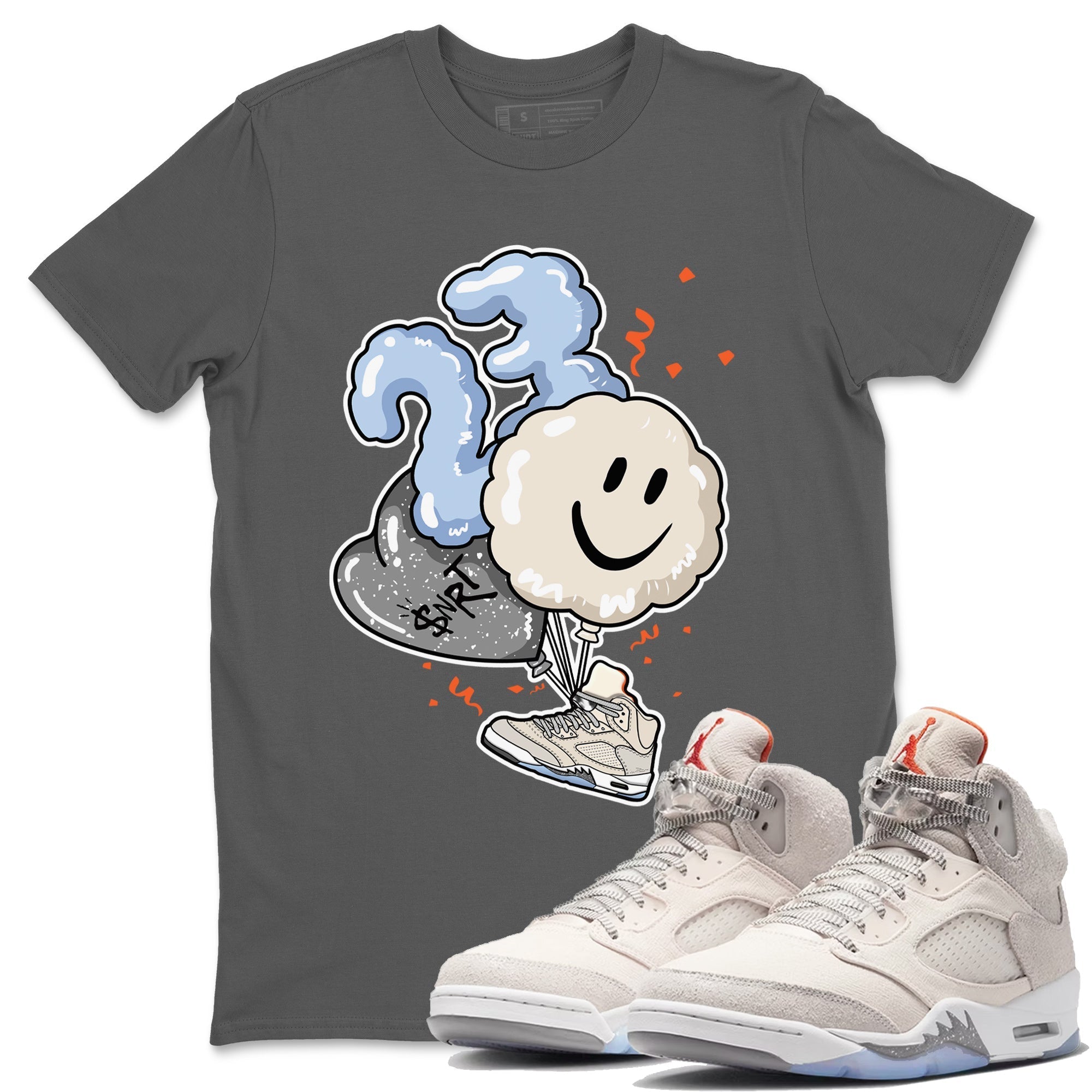 Air Jordan 5 Craft Sneaker Match Tees Balloon Streetwear Sneaker Shirt Air Jordan 5 Craft Tee Unisex Shirts Cool Grey 1