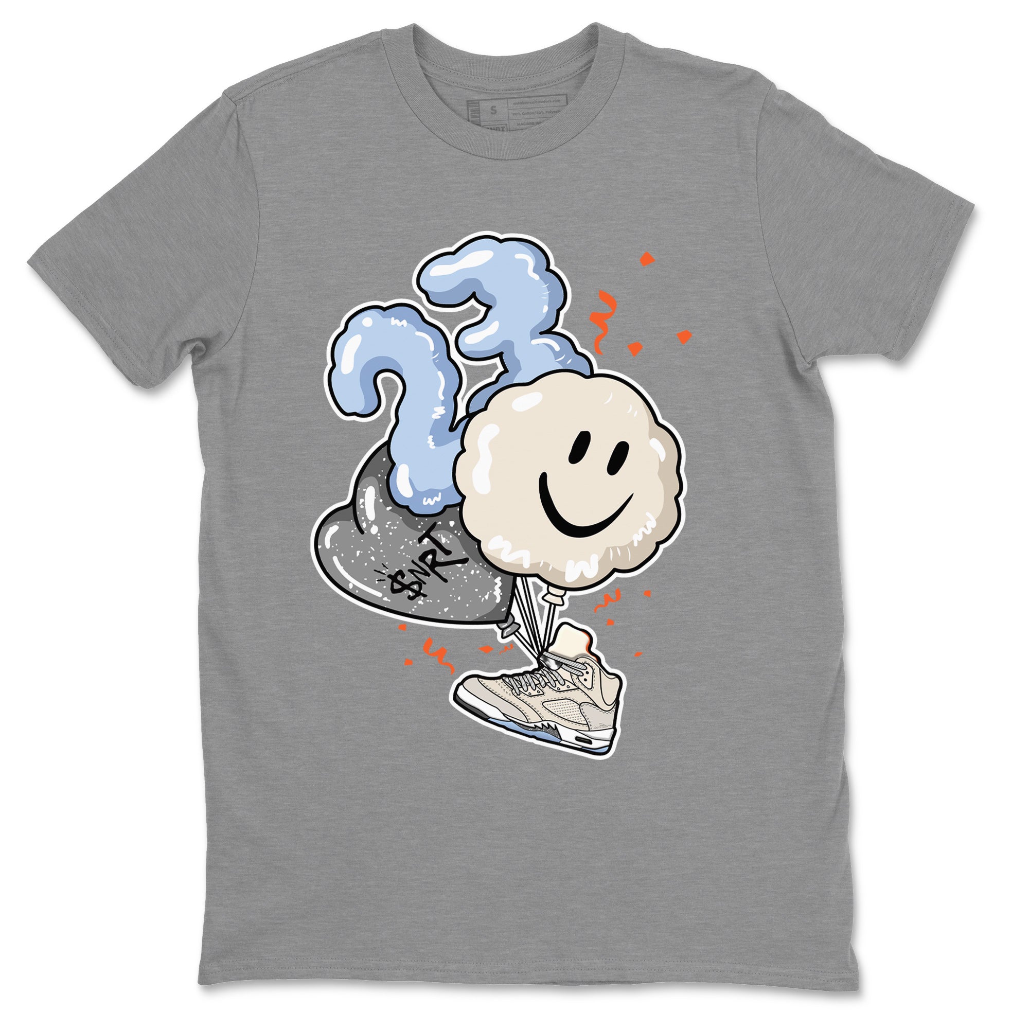 Air Jordan 5 Craft Sneaker Match Tees Balloon Streetwear Sneaker Shirt Air Jordan 5 Craft Tee Unisex Shirts Heather Grey 2