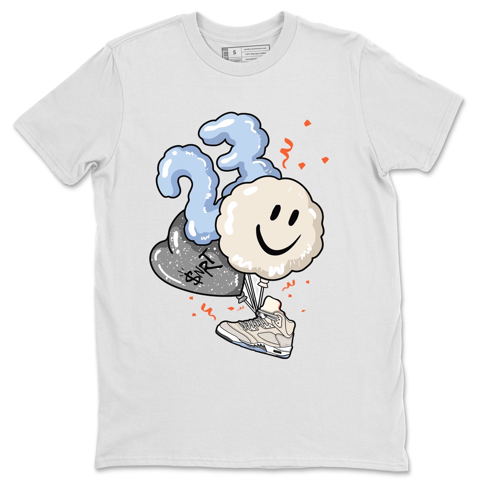 Air Jordan 5 Craft Sneaker Match Tees Balloon Streetwear Sneaker Shirt Air Jordan 5 Craft Tee Unisex Shirts White 2