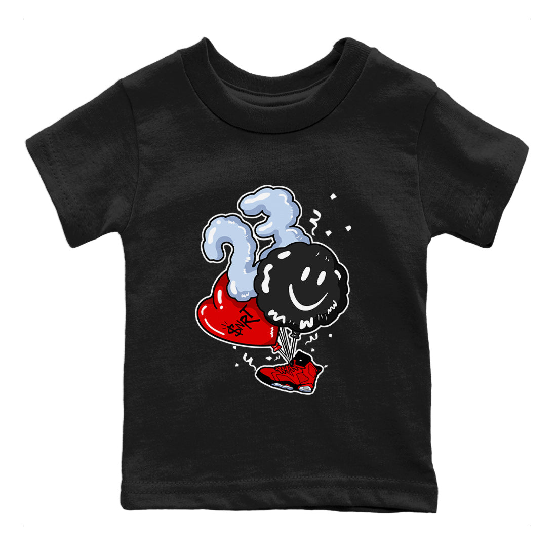Air Jordan 6 Toro Bravo Sneaker Match Tees Balloon Streetwear Sneaker Shirt Toro Bravo 6s T-Shirt Kids Shirts Black 2