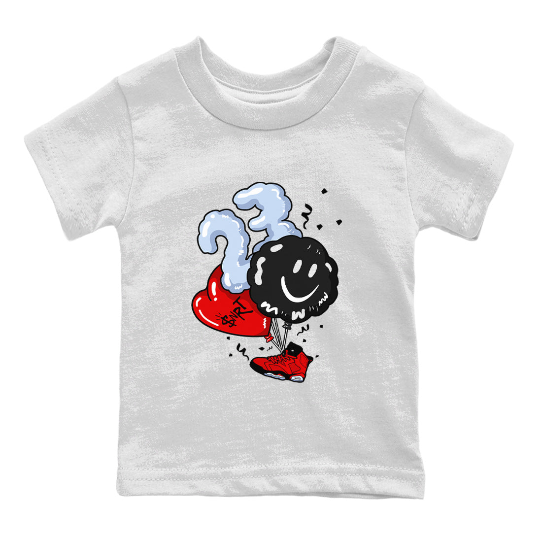 Air Jordan 6 Toro Bravo Sneaker Match Tees Balloon Streetwear Sneaker Shirt Toro Bravo 6s T-Shirt Kids Shirts White 2