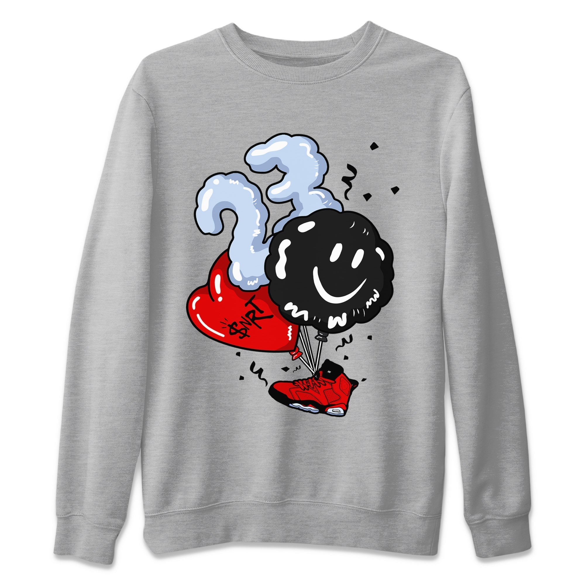 Air Jordan 6 Toro Bravo Sneaker Match Tees Balloon Streetwear Sneaker Shirt Toro Bravo 6s T-Shirt Unisex Shirts Heather Grey 2