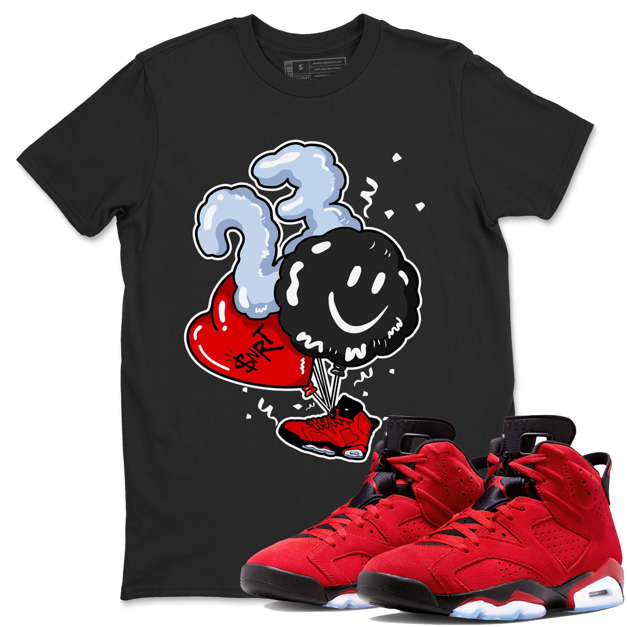 Air Jordan 6 Toro Bravo Sneaker Match Tees Balloon Streetwear Sneaker Shirt Toro Bravo 6s T-Shirt Unisex Shirts Black 1