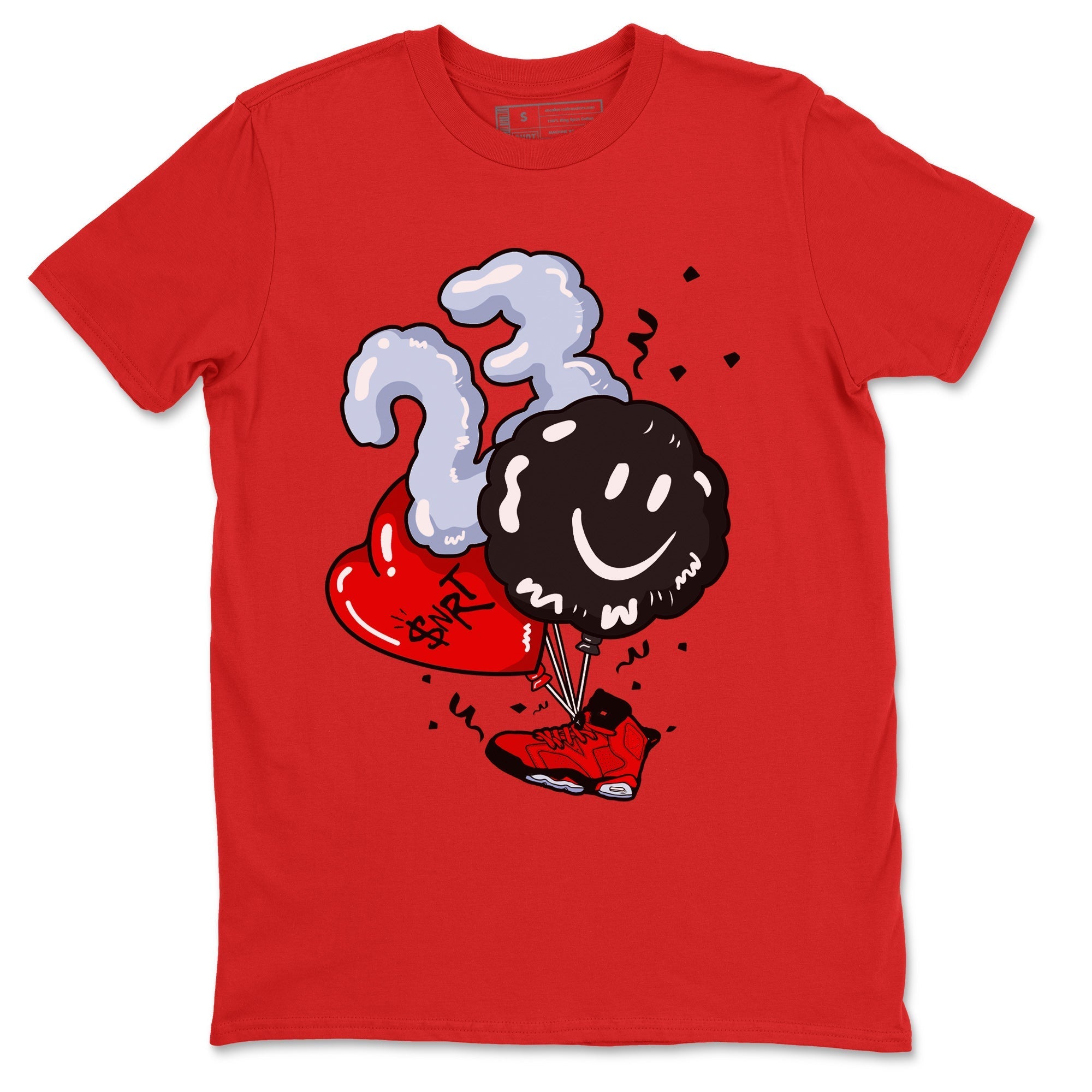 Air Jordan 6 Toro Bravo Sneaker Match Tees Balloon Streetwear Sneaker Shirt Toro Bravo 6s T-Shirt Unisex Shirts Red 2