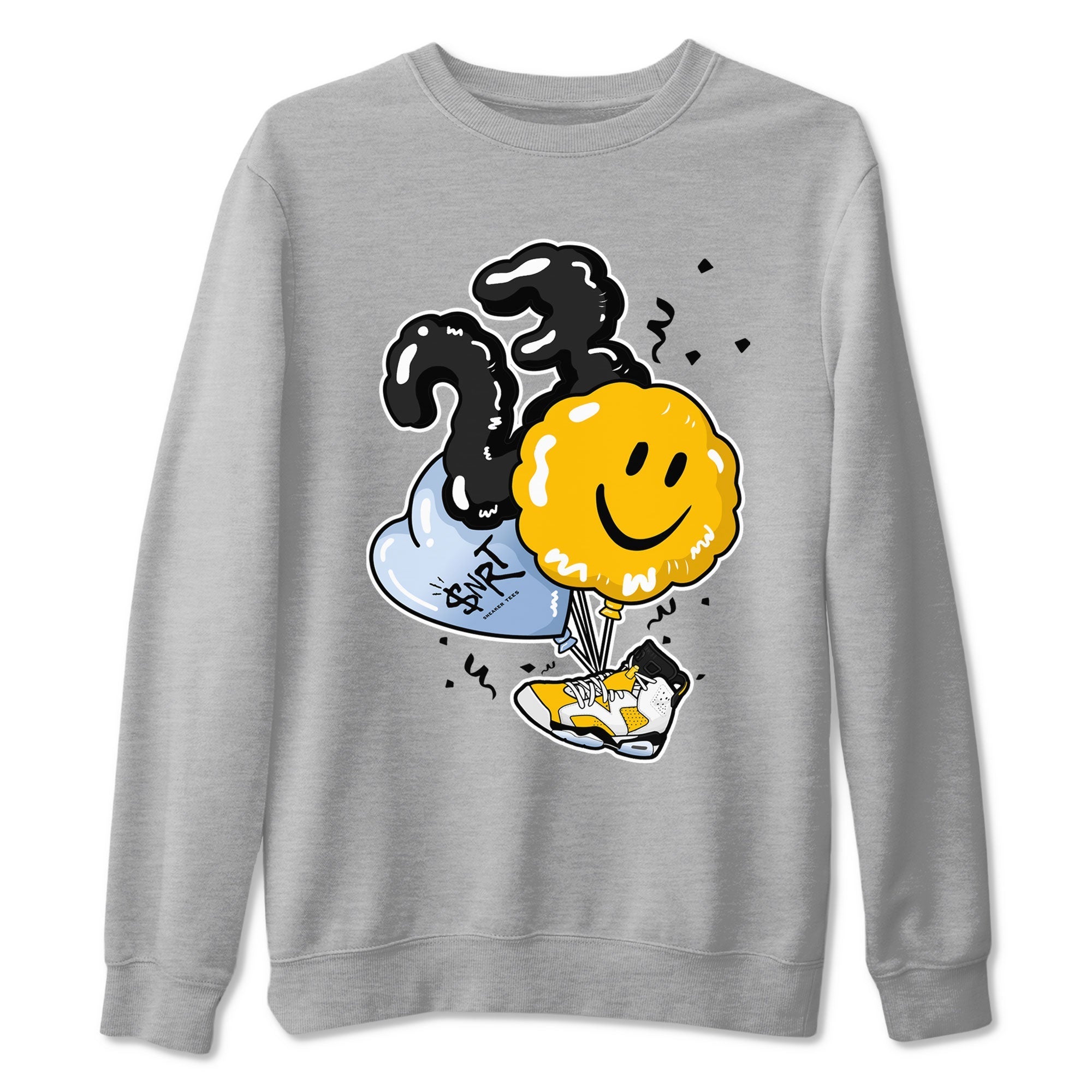 Air Jordan 6 Yellow Ochre shirt to match jordans Balloon sneaker tees streetwear brand Air Jordan 6 Yellow Ochre Drip Gear Zone Brand unisex cotton Heather Grey 2 crew neck shirt