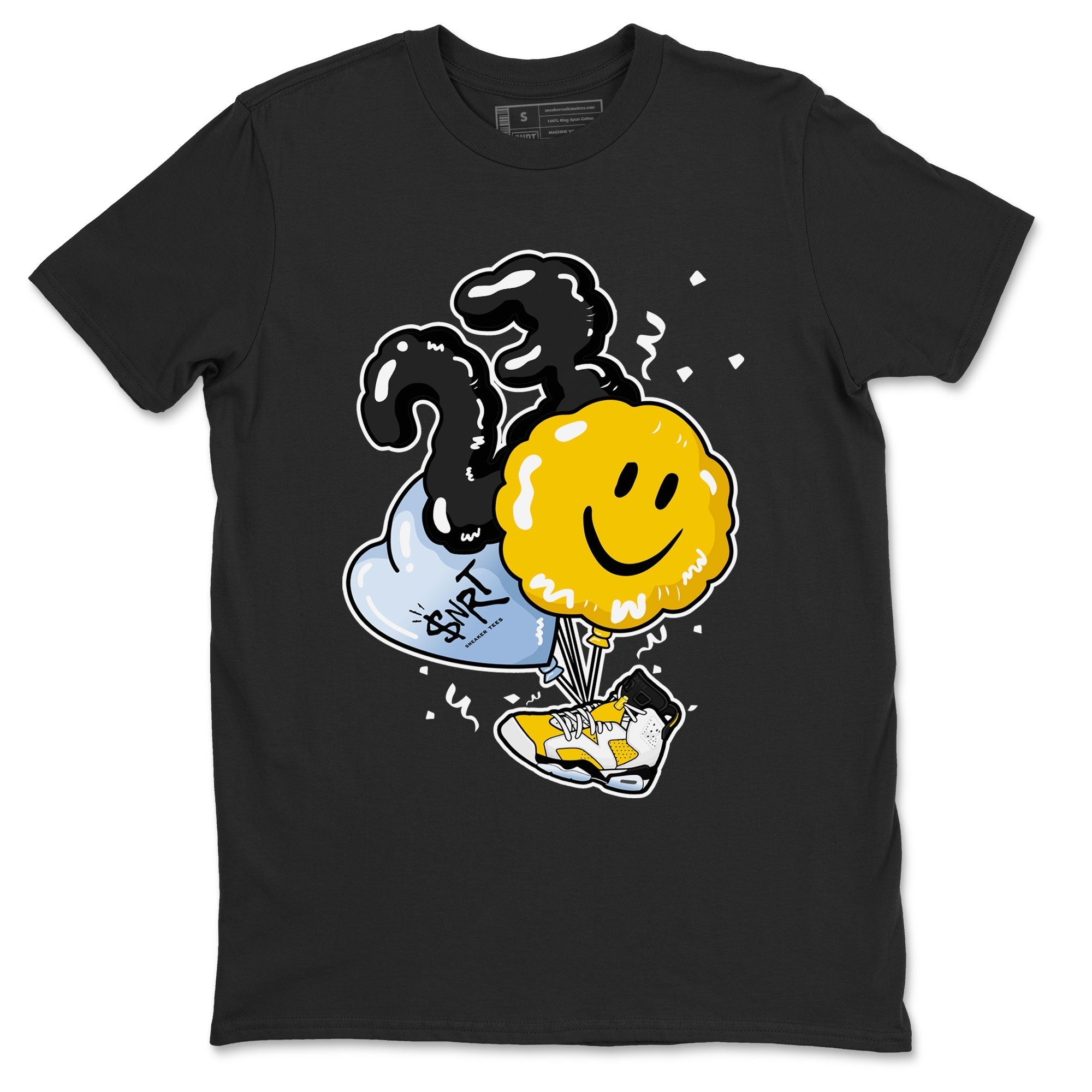 Air Jordan 6 Yellow Ochre shirt to match jordans Balloon sneaker tees streetwear brand Air Jordan 6 Yellow Ochre Drip Gear Zone Brand unisex cotton Black 2 crew neck shirt