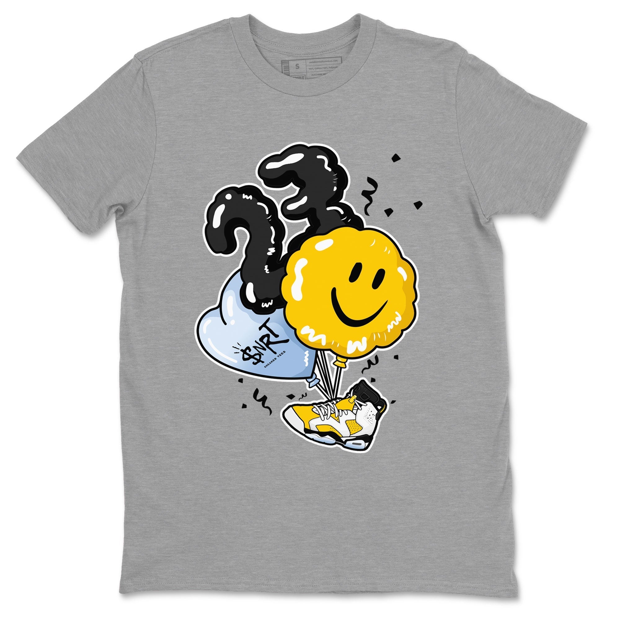 Air Jordan 6 Yellow Ochre shirt to match jordans Balloon sneaker tees streetwear brand Air Jordan 6 Yellow Ochre Drip Gear Zone Brand unisex cotton Heather Grey 2 crew neck shirt