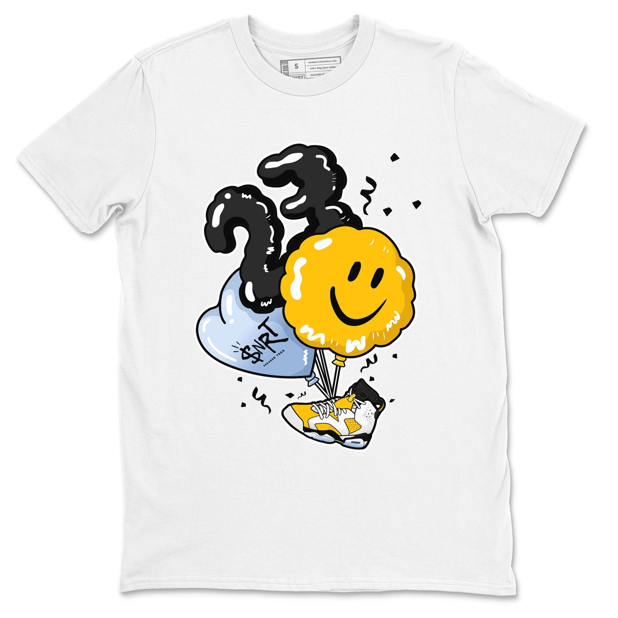 Air Jordan 6 Yellow Ochre shirt to match jordans Balloon sneaker tees streetwear brand Air Jordan 6 Yellow Ochre Drip Gear Zone Brand unisex cotton White 2 crew neck shirt