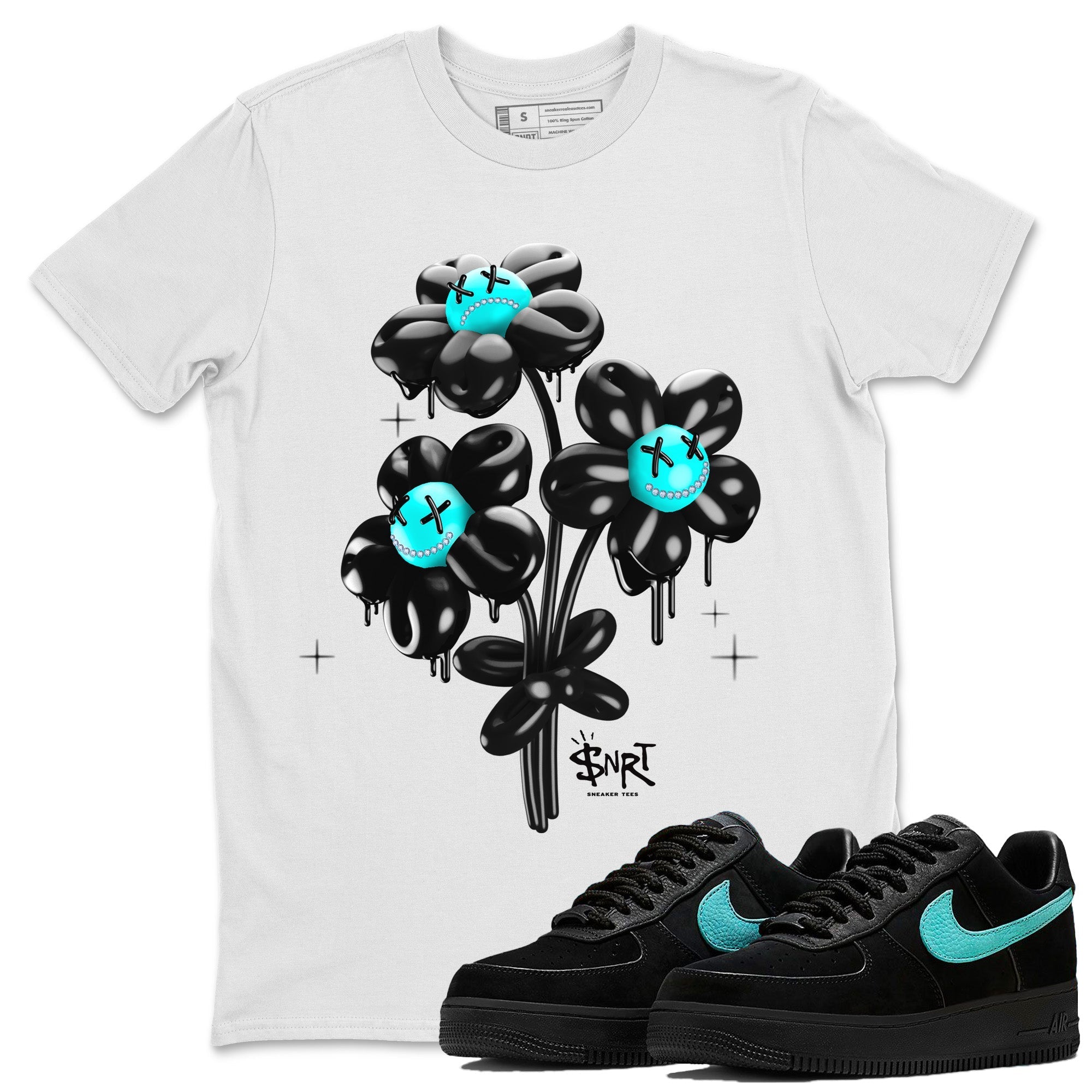 Air Force 1 Tiffany Sneaker Tees Drip Gear Zone balloon bouquet Sneaker Tees Air Force 1 Low x Tiffany & Co Shirt Unisex Shirts White 1