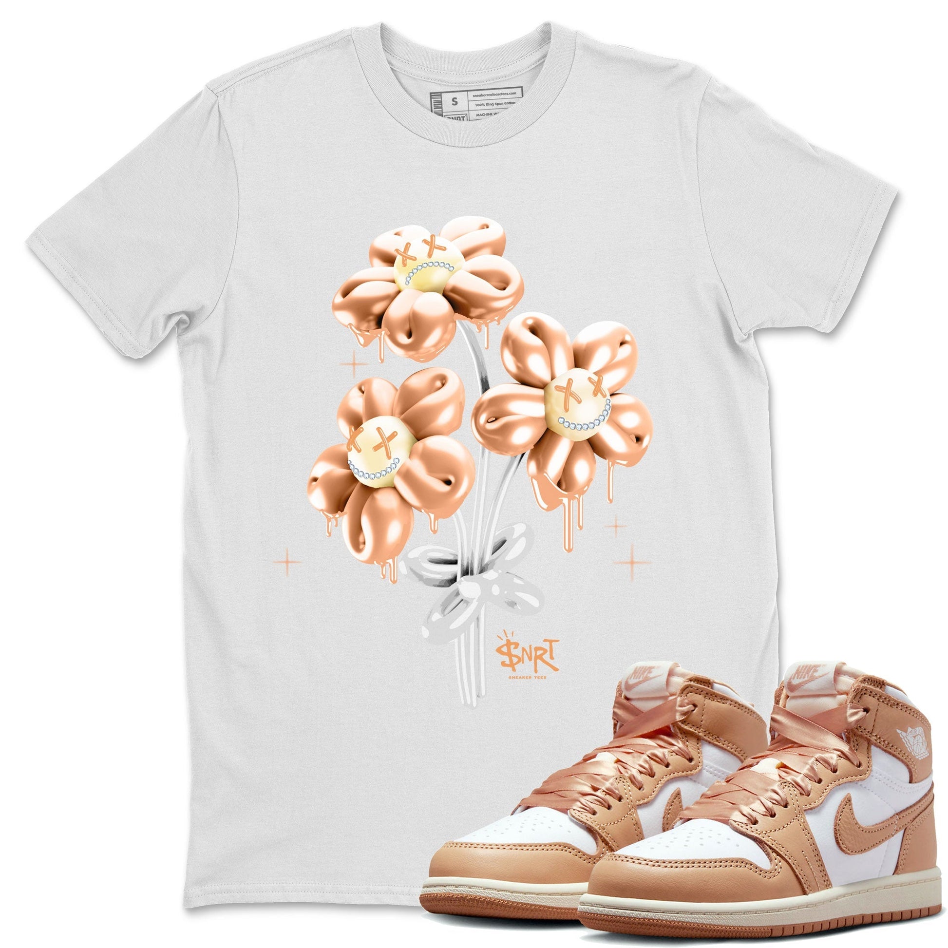 Air Jordan 1 High OG WMNS Praline shirt to match jordans Balloon Bouquet Streetwear Sneaker Shirt Air Jordan 1 Praline Drip Gear Zone Sneaker Matching Clothing Unisex White 1 T-Shirt