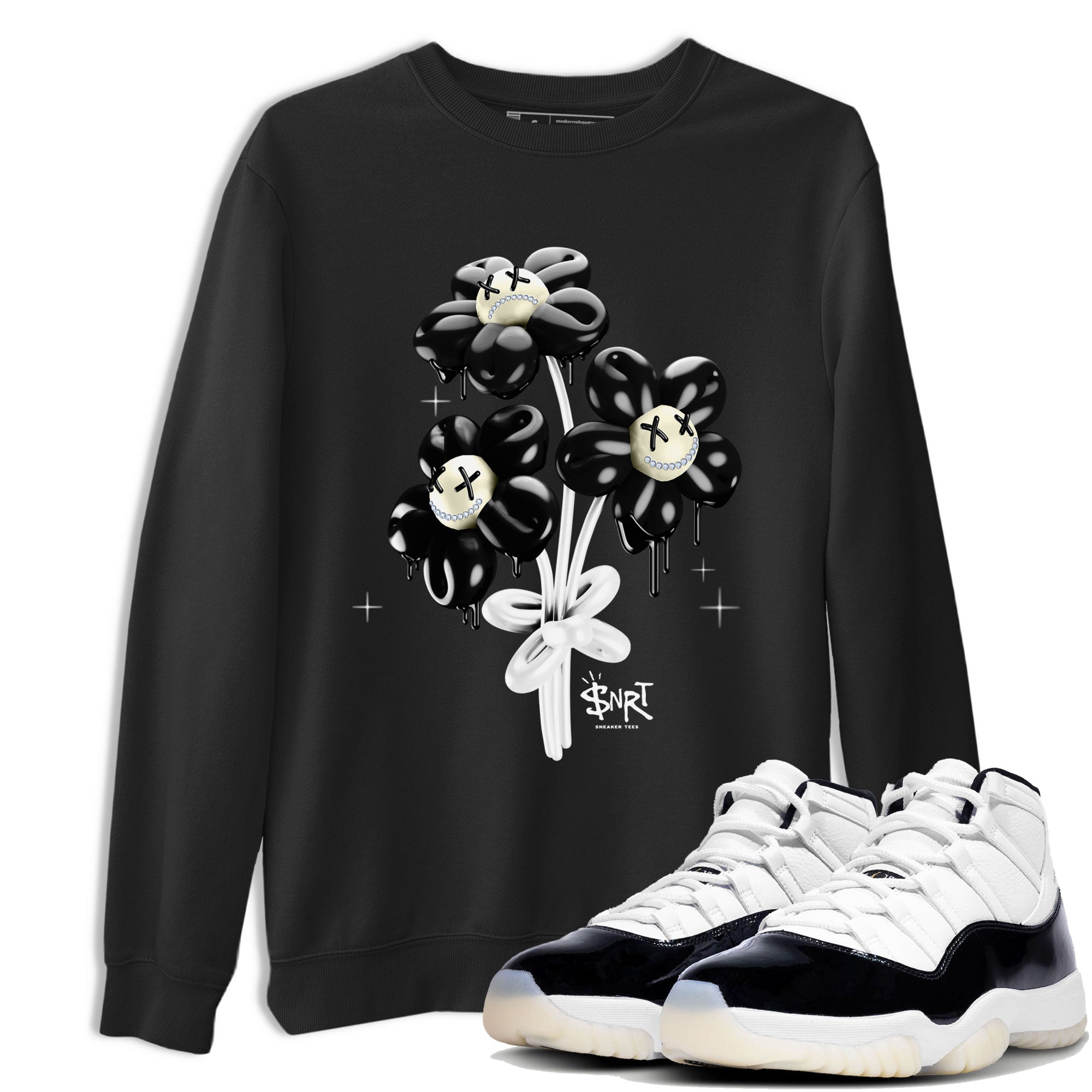11s Gratitude shirt to match jordans Balloon Bouquet sneaker tees Air Jordan 11 Retro Gratitude Drip Gear Zone Streetwear Casual Fit Black 1 T-Shirt
