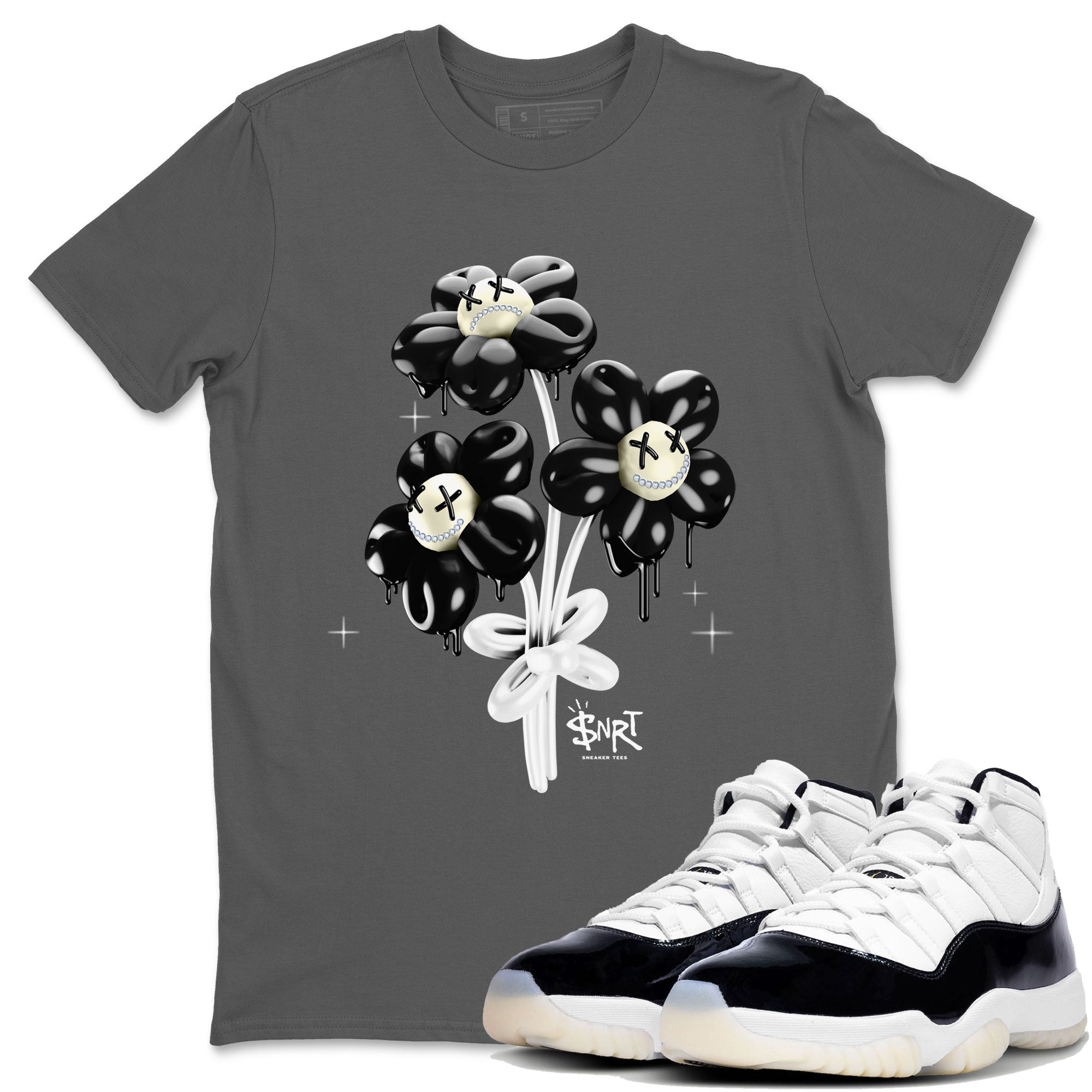 11s Gratitude shirt to match jordans Balloon Bouquet sneaker tees Air Jordan 11 Retro Gratitude Drip Gear Zone Streetwear Casual Fit Cool Grey 1 T-Shirt