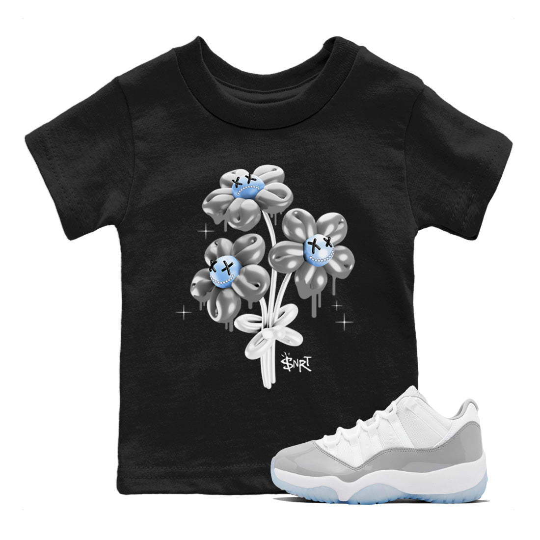 Air Jordan 11 White Cement Sneaker Tees Drip Gear Zone balloon bouquet Sneaker Tees Air Jordan 11 Cement Grey Shirt Kids Shirts Black 1