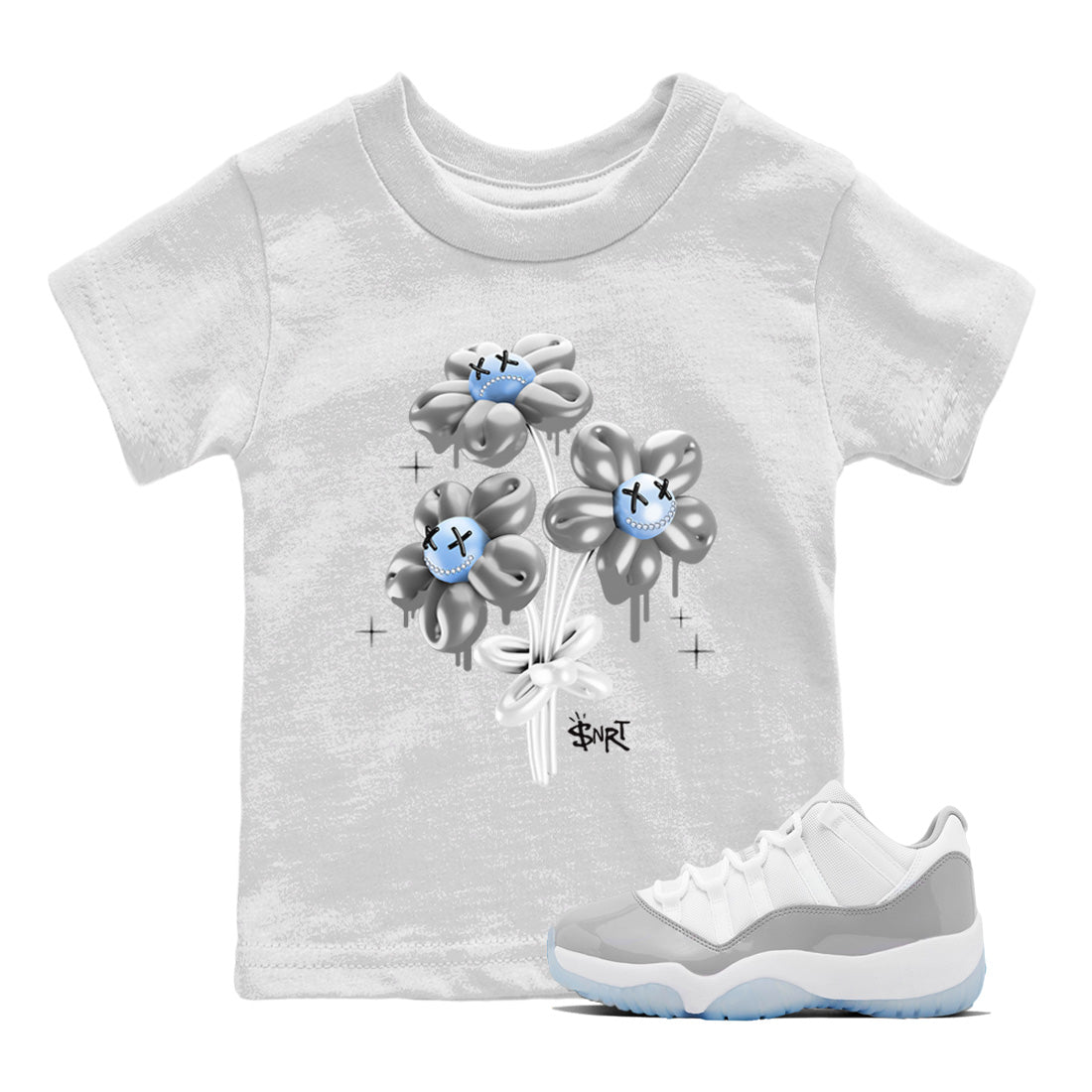 Air Jordan 11 White Cement Sneaker Tees Drip Gear Zone balloon bouquet Sneaker Tees Air Jordan 11 Cement Grey Shirt Kids Shirts White 1