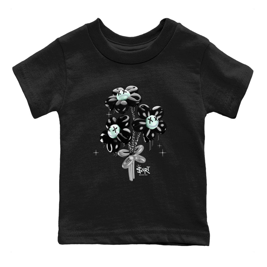 3s Green Glow shirt to match jordans Balloon Bouquet sneaker tees Air Jordan 3 Green Glow Drip Gear Zone baby toddler Black 2 cotton Shirt