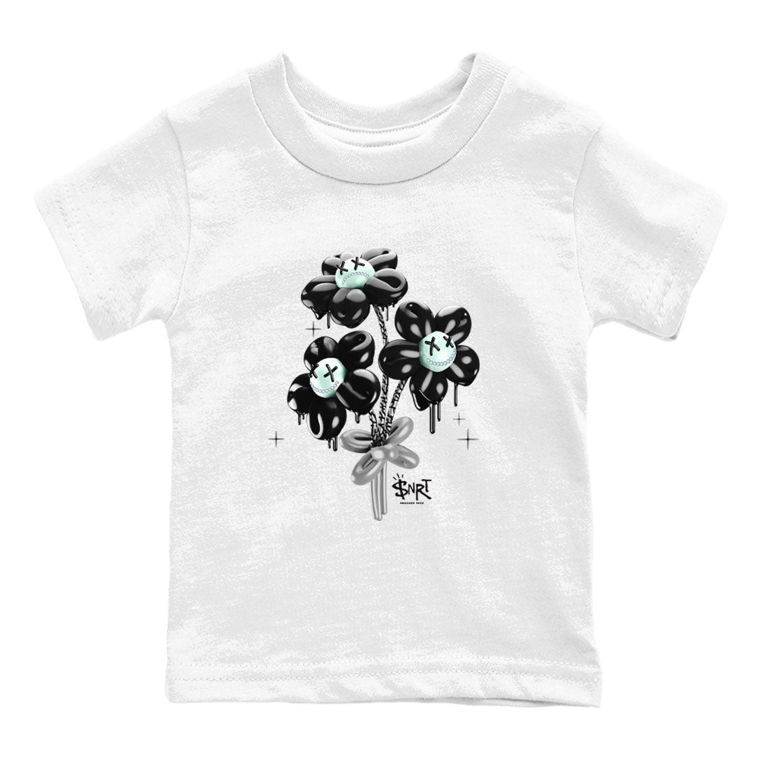 3s Green Glow shirt to match jordans Balloon Bouquet sneaker tees Air Jordan 3 Green Glow Drip Gear Zone baby toddler White 2 cotton Shirt