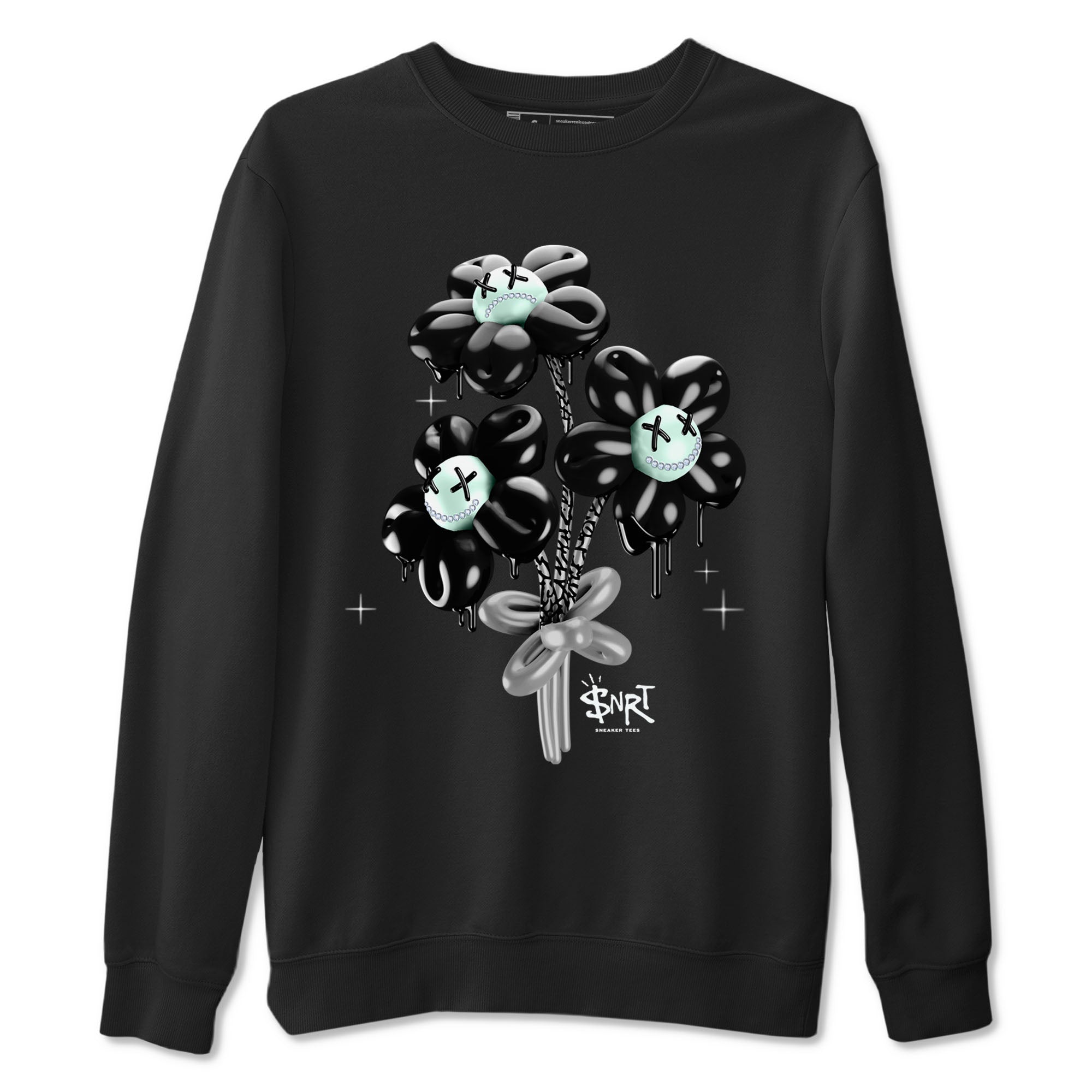 3s Green Glow shirt to match jordans Balloon Bouquet sneaker tees Air Jordan 3 Green Glow Drip Gear Zone unisex cotton Black 2 crew neck shirt