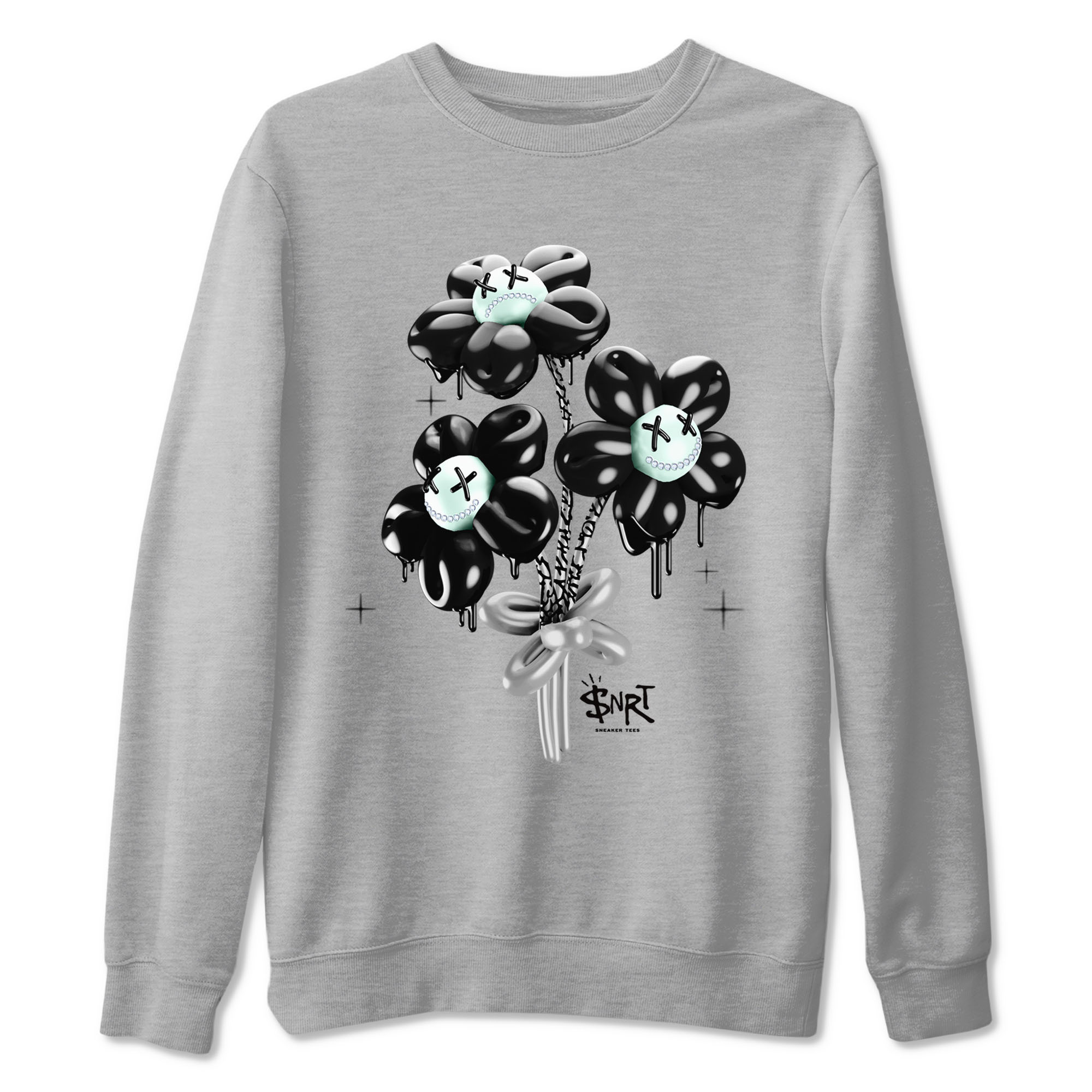 3s Green Glow shirt to match jordans Balloon Bouquet sneaker tees Air Jordan 3 Green Glow Drip Gear Zone unisex cotton Heather Grey 2 crew neck shirt