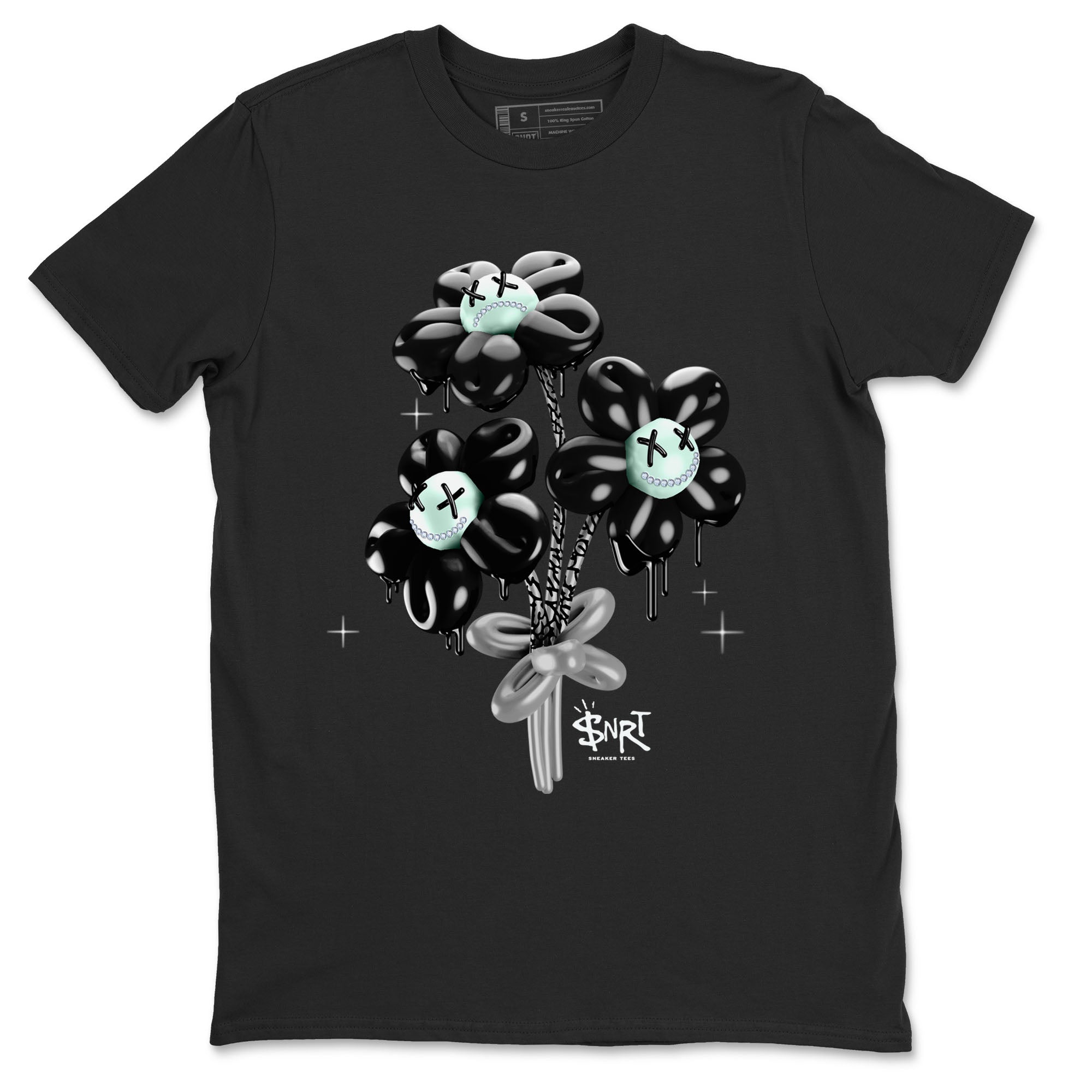 3s Green Glow shirt to match jordans Balloon Bouquet sneaker tees Air Jordan 3 Green Glow Drip Gear Zone unisex cotton Black 2 crew neck shirt