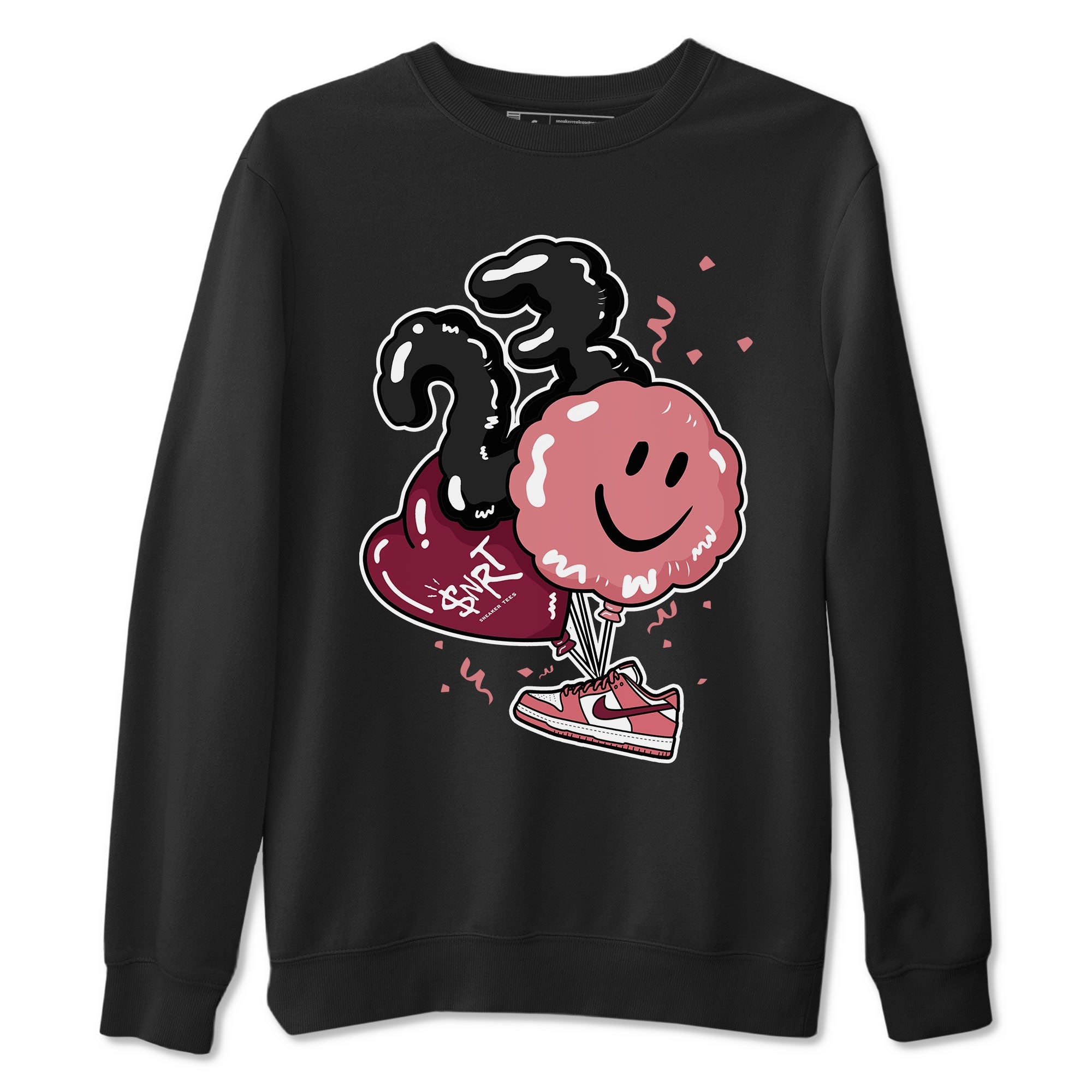 Dunks Valentines Day shirt to match jordans Balloon sneaker tees Dunks Valentine's Day Drip Gear Zone unisex cotton Black 2 crew neck shirt