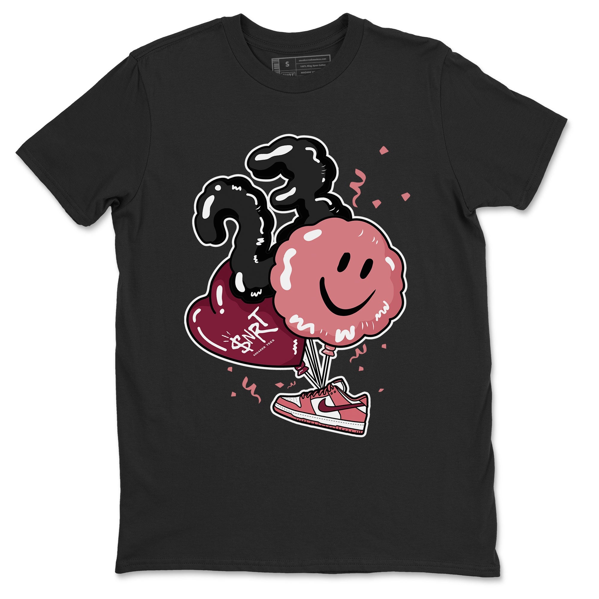 Dunks Valentines Day shirt to match jordans Balloon sneaker tees Dunks Valentine's Day Drip Gear Zone unisex cotton Black 2 crew neck shirt