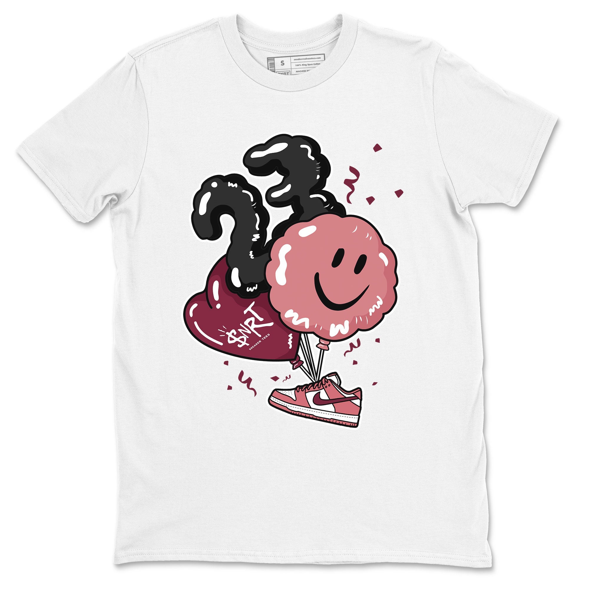 Dunks Valentines Day shirt to match jordans Balloon sneaker tees Dunks Valentine's Day Drip Gear Zone unisex cotton White 2 crew neck shirt