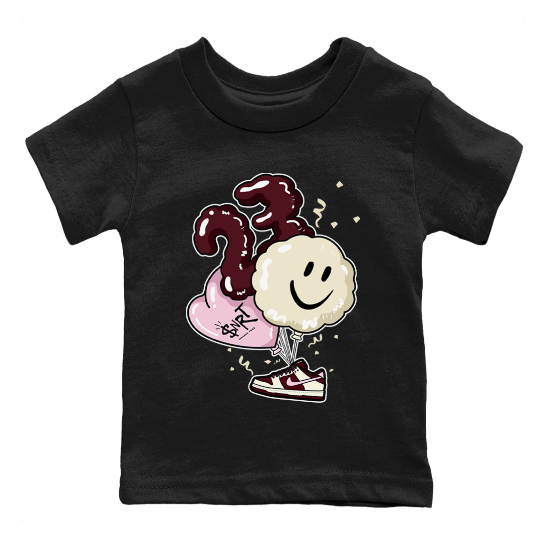 Dunk Valentines Day Sneaker Match Tees Balloon Sneaker Tees Dunk Valentines Day Jordan to match sneaker T-Shirt Kids Shirts