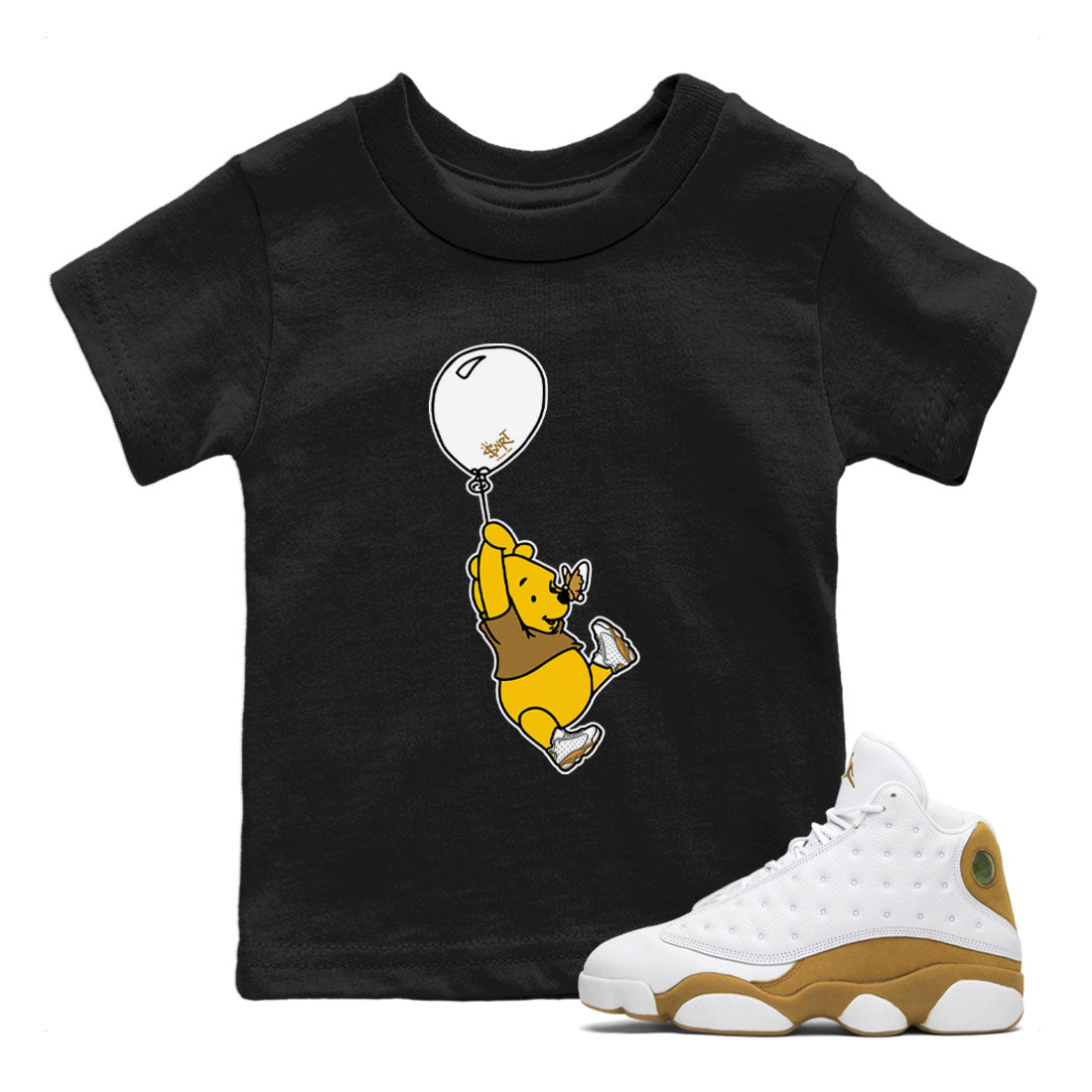 Air Jordan 13 Wheat shirt to match jordans Balloon Ride Streetwear Sneaker Shirt 13s Wheat Drip Gear Zone Sneaker Matching Clothing Baby Toddler Black 1 T-Shirt