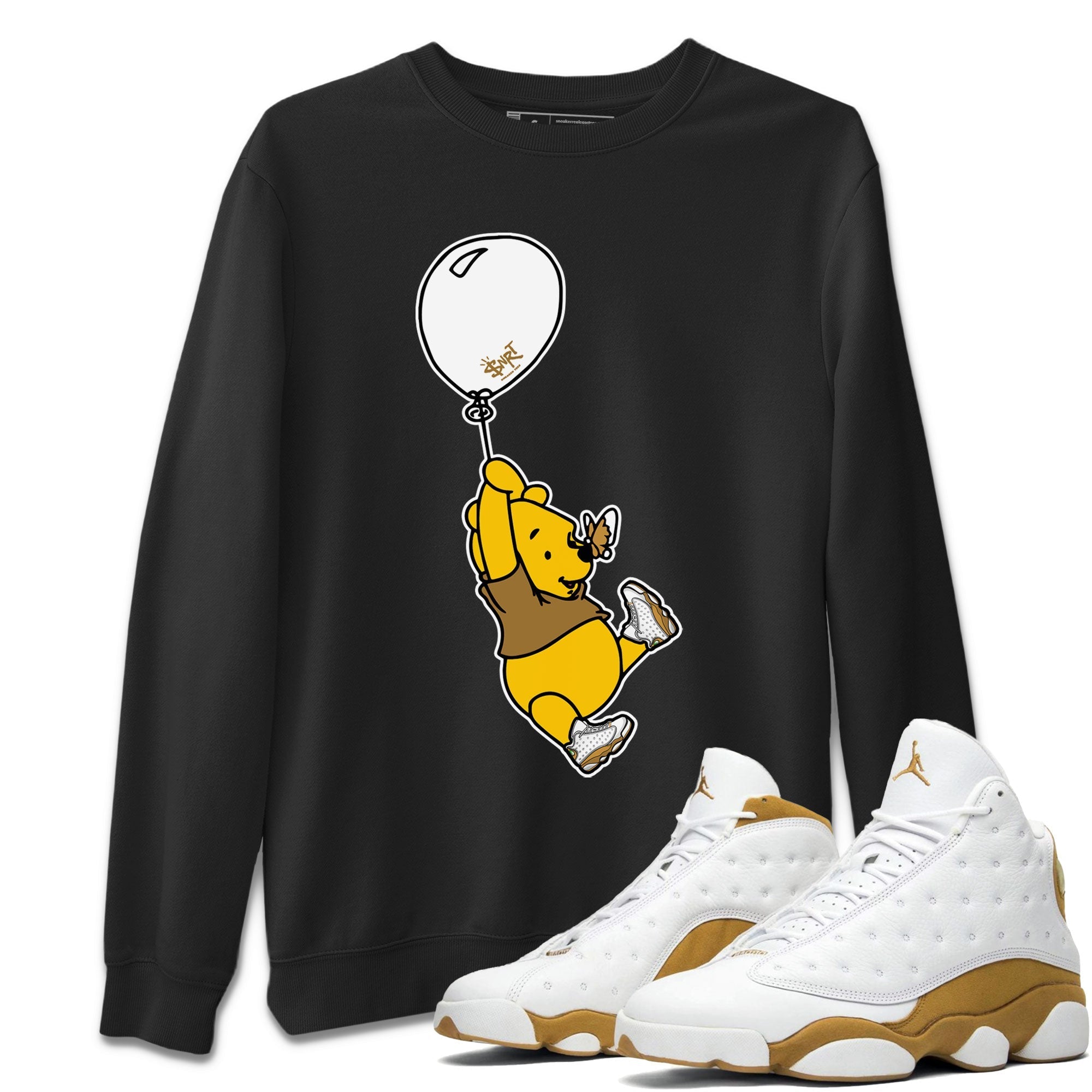 Air Jordan 13 Wheat shirt to match jordans Balloon Ride Streetwear Sneaker Shirt 13s Wheat Drip Gear Zone Sneaker Matching Clothing Unisex Black 1 T-Shirt