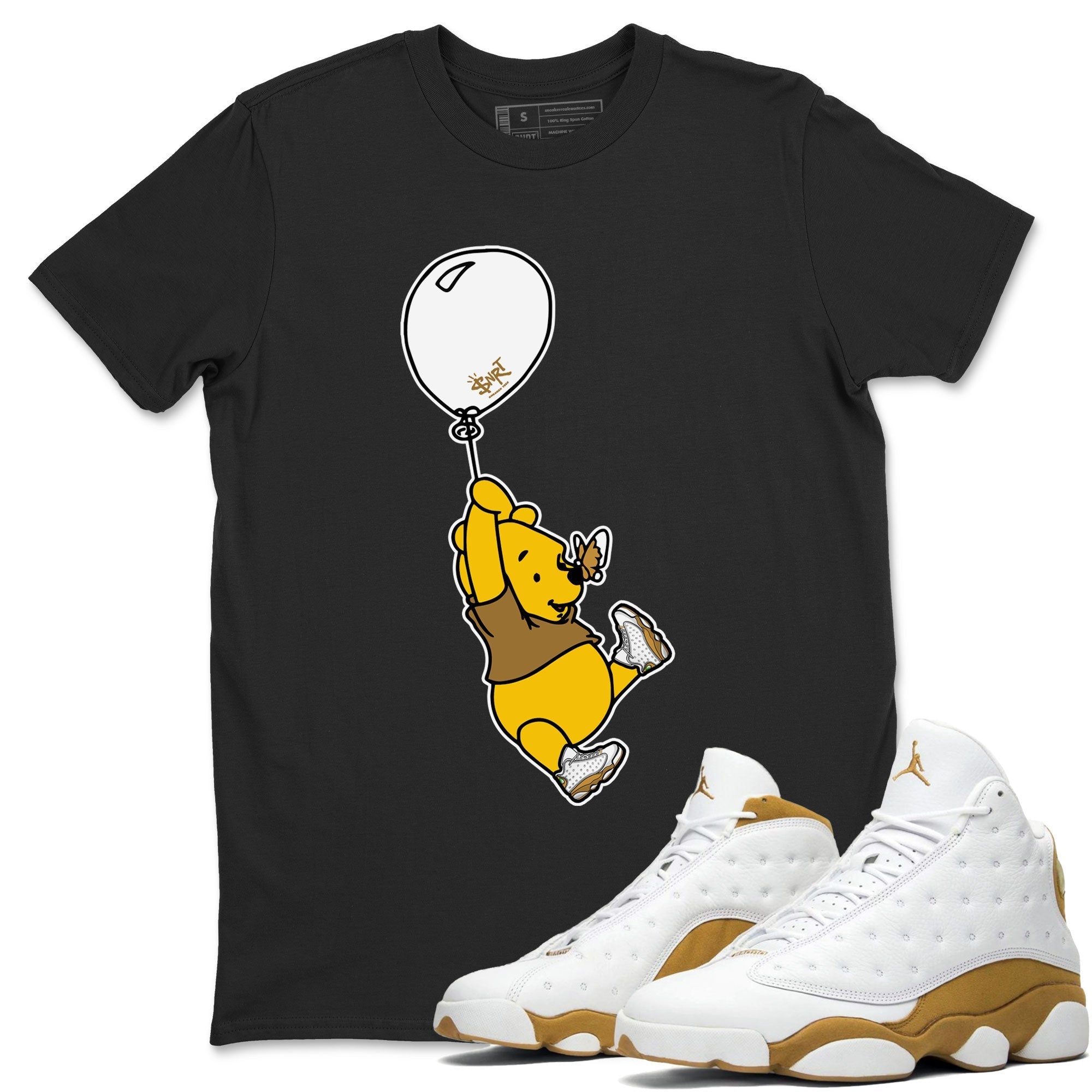 Air Jordan 13 Wheat shirt to match jordans Balloon Ride Streetwear Sneaker Shirt 13s Wheat Drip Gear Zone Sneaker Matching Clothing Unisex Black 1 T-Shirt
