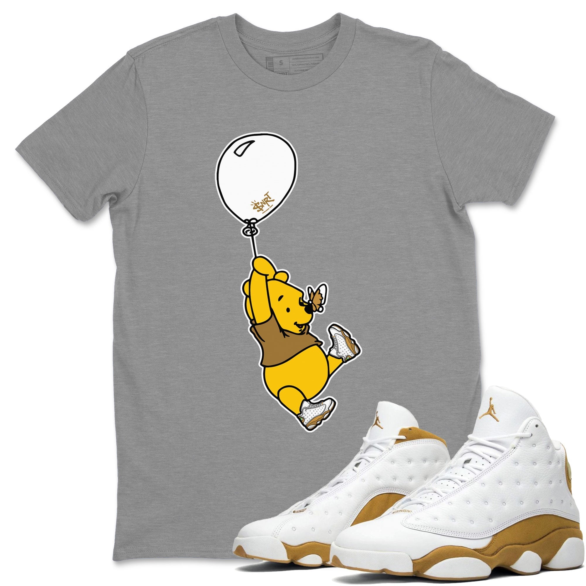 Air Jordan 13 Wheat shirt to match jordans Balloon Ride Streetwear Sneaker Shirt 13s Wheat Drip Gear Zone Sneaker Matching Clothing Unisex Heather Grey 1 T-Shirt