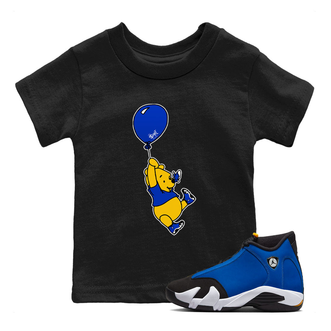 AJ14 Laney shirt to match jordans Balloon Ride Streetwear Sneaker Shirt Air Jordan 14 Laney Drip Gear Zone Sneaker Matching Clothing Baby Toddler Black 1 T-Shirt