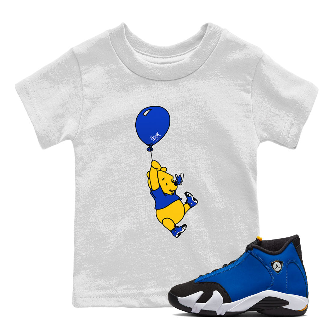 AJ14 Laney shirt to match jordans Balloon Ride Streetwear Sneaker Shirt Air Jordan 14 Laney Drip Gear Zone Sneaker Matching Clothing Baby Toddler White 1 T-Shirt