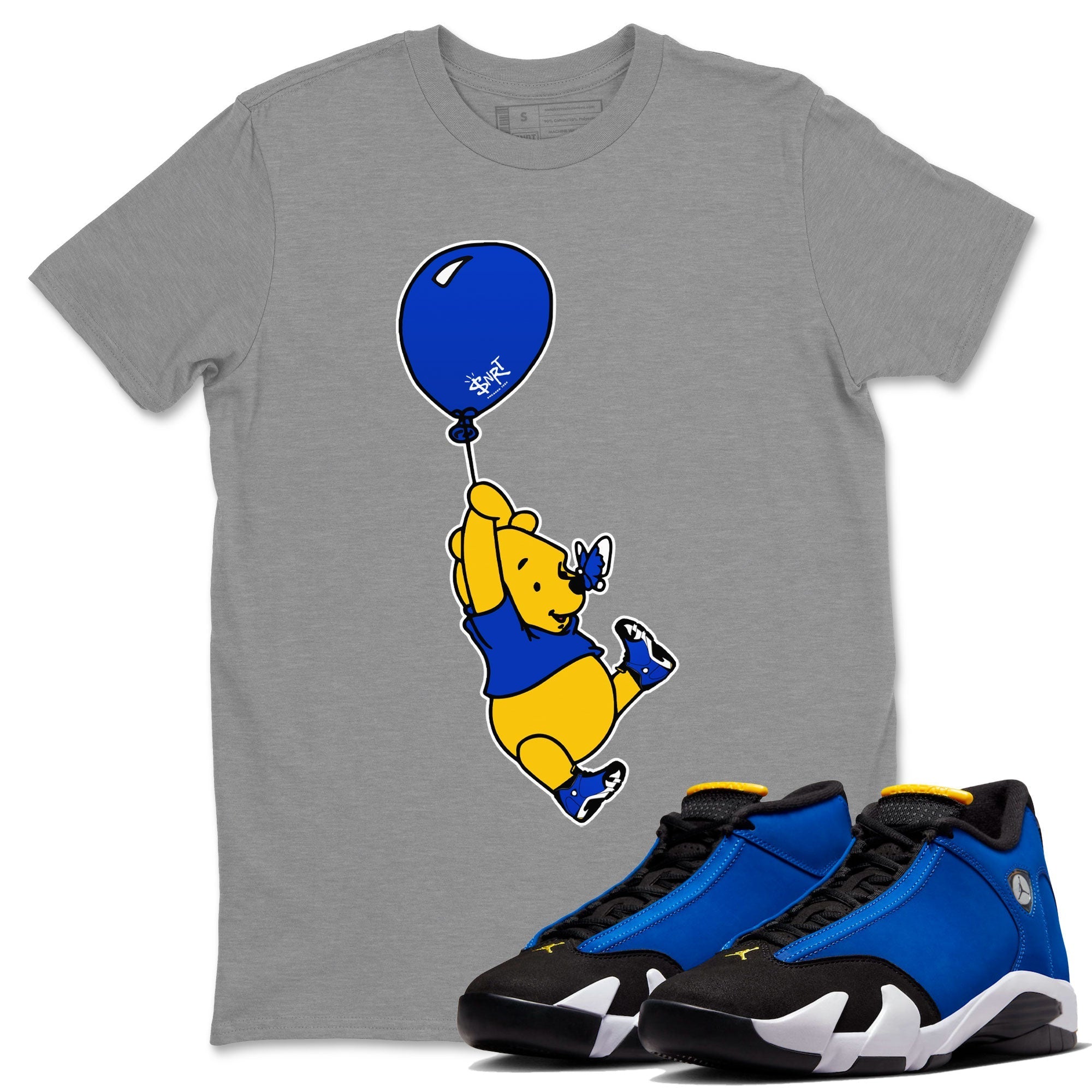 AJ14 Laney shirt to match jordans Balloon Ride Streetwear Sneaker Shirt Air Jordan 14 Laney Drip Gear Zone Sneaker Matching Clothing Unisex Heather Grey 1 T-Shirt
