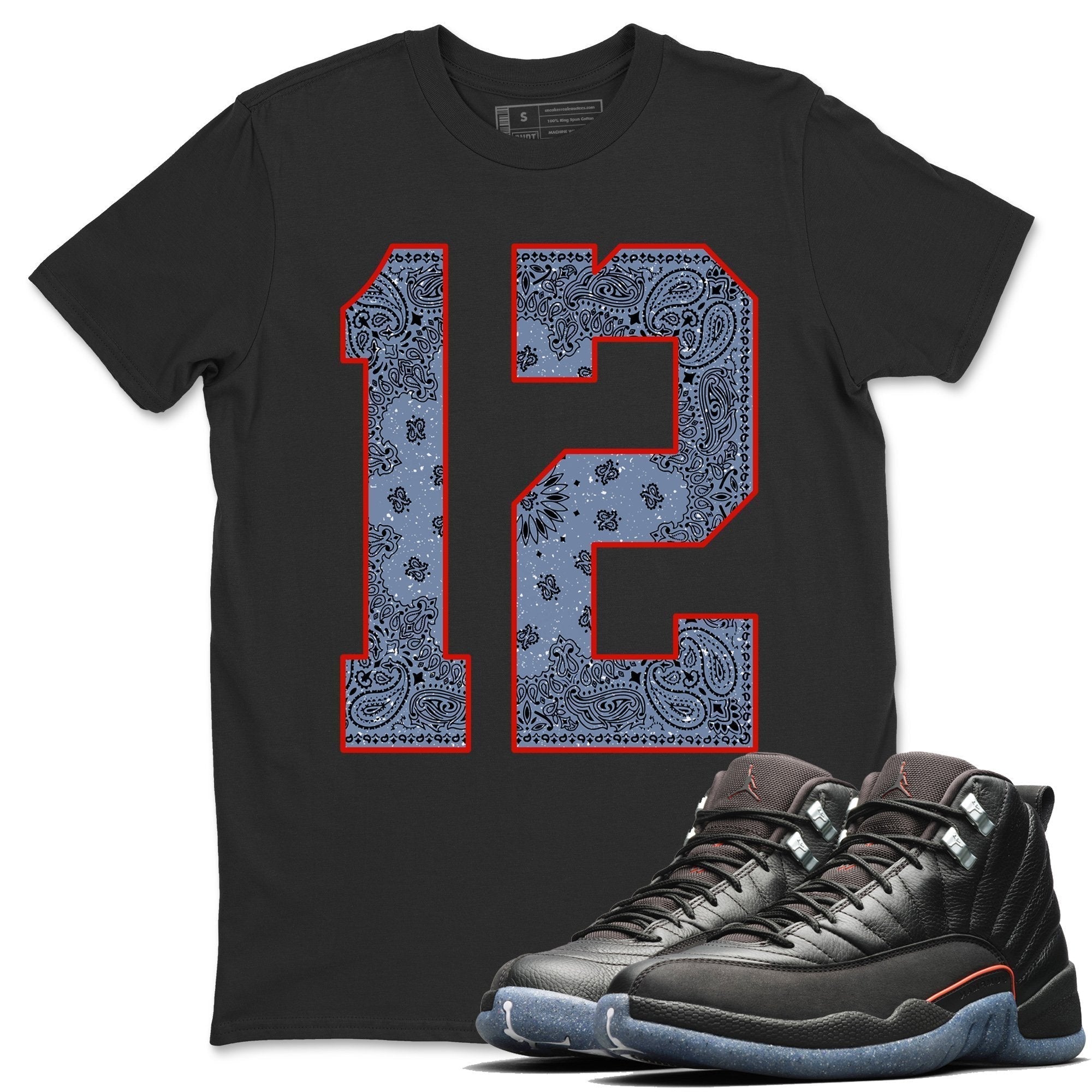 Jordan 12 Grind Shirt To Match Jordans Bandana 12 Sneaker Tees Jordan 12 Grind Drip Gear Zone Sneaker Matching Clothing Unisex Shirts