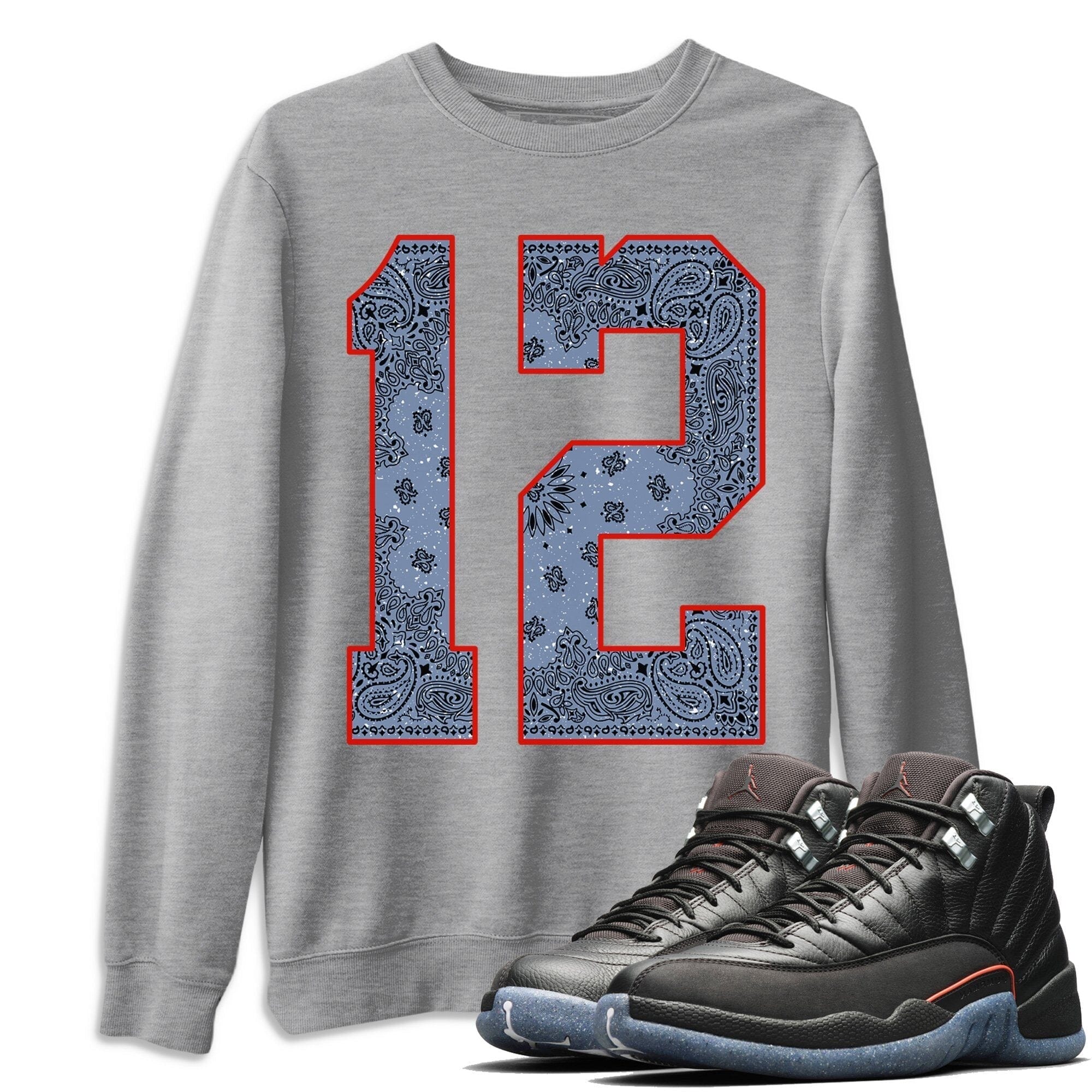 Jordan 12 Grind Shirt To Match Jordans Bandana 12 Sneaker Tees Jordan 12 Grind Drip Gear Zone Sneaker Matching Clothing Unisex Shirts