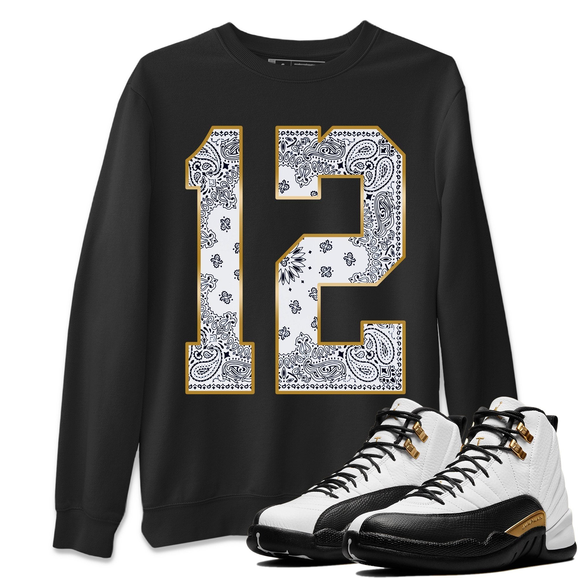 Jordan 12 Royalty Shirt To Match Jordans Bandana 12 Sneaker Tees Jordan 12 Royalty Drip Gear Zone Sneaker Matching Clothing Unisex Shirts