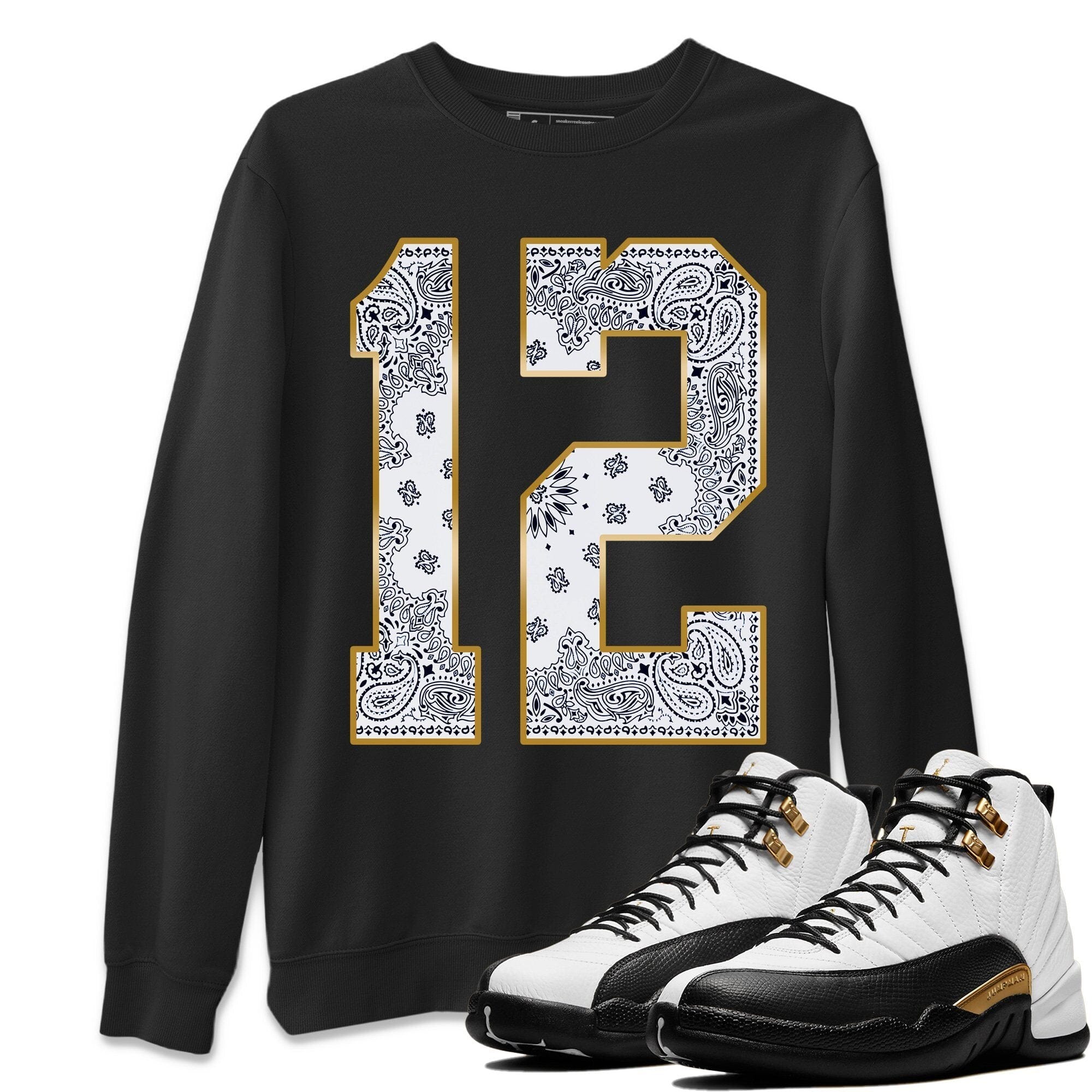 Jordan 12 Royalty Shirt To Match Jordans Bandana 12 Sneaker Tees Jordan 12 Royalty Drip Gear Zone Sneaker Matching Clothing Unisex Shirts