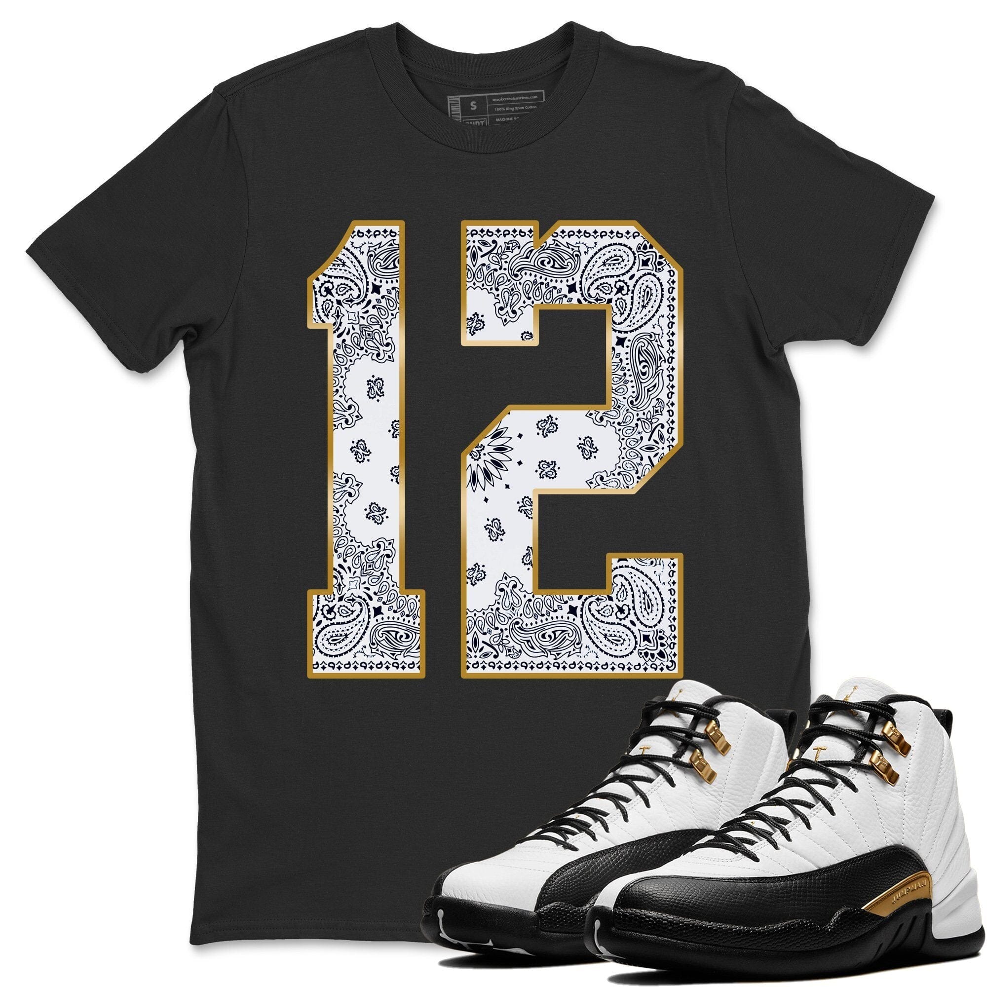 Jordan 12 Royalty Shirt To Match Jordans Bandana 12 Sneaker Tees Jordan 12 Royalty Drip Gear Zone Sneaker Matching Clothing Unisex Shirts