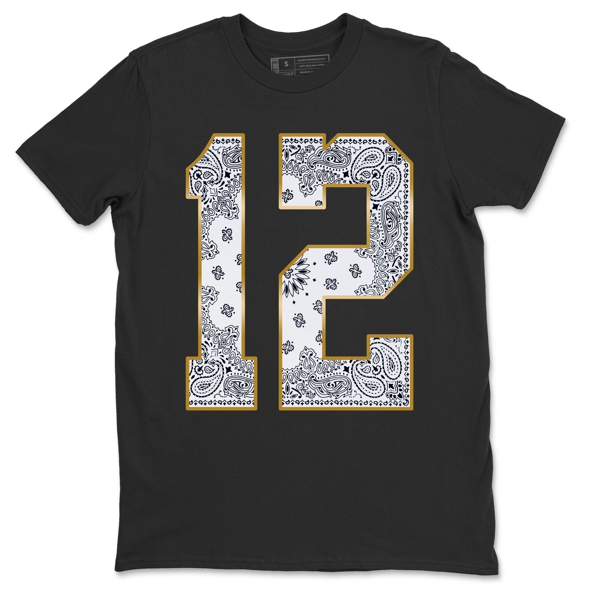 Jordan 12 Royalty Shirt To Match Jordans Bandana 12 Sneaker Tees Jordan 12 Royalty Drip Gear Zone Sneaker Matching Clothing Unisex Shirts