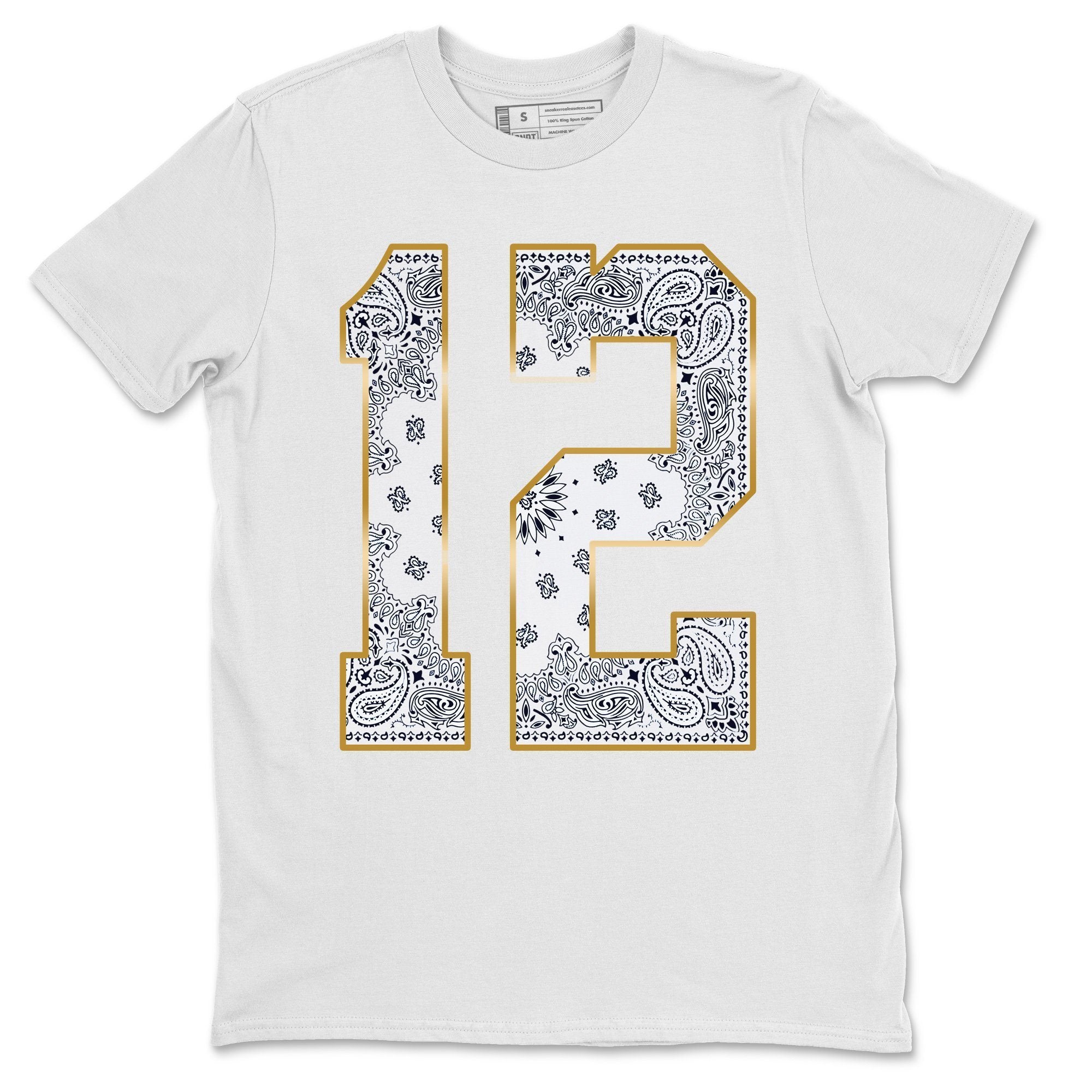 Jordan 12 Royalty Shirt To Match Jordans Bandana 12 Sneaker Tees Jordan 12 Royalty Drip Gear Zone Sneaker Matching Clothing Unisex Shirts