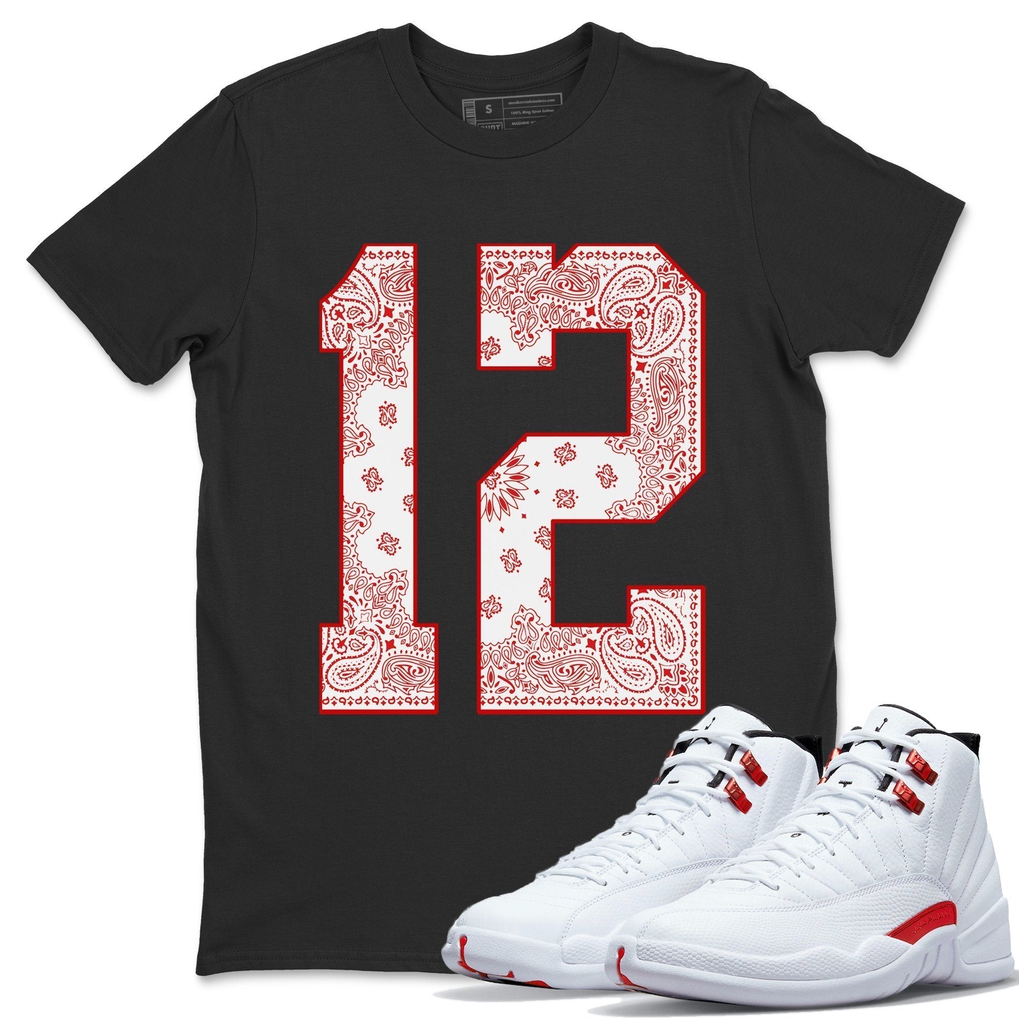 Jordan 12 Twist Shirt To Match Jordans Bandana 12 Sneaker Tees Jordan 12 Twist Drip Gear Zone Sneaker Matching Clothing Unisex Shirts