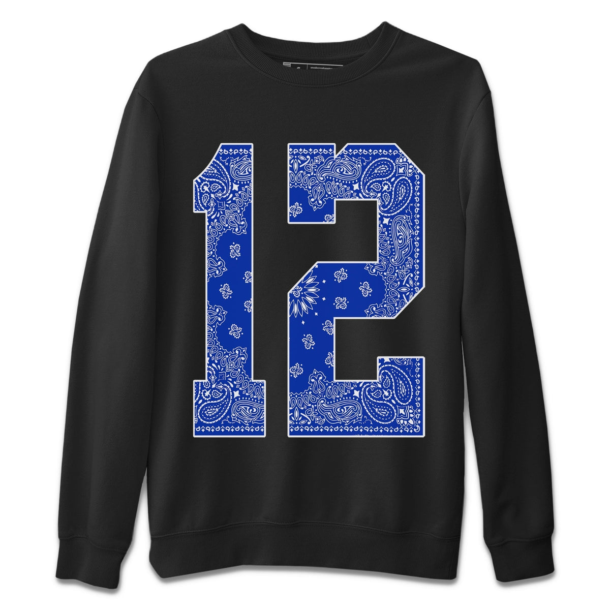 Jordan 12 Hyper Royal Sneaker Matching T-Shirt Bandana 12 Sneaker Tees Jordan 12 Hyper Royal Sneaker Release Tees Crew Neck Tees