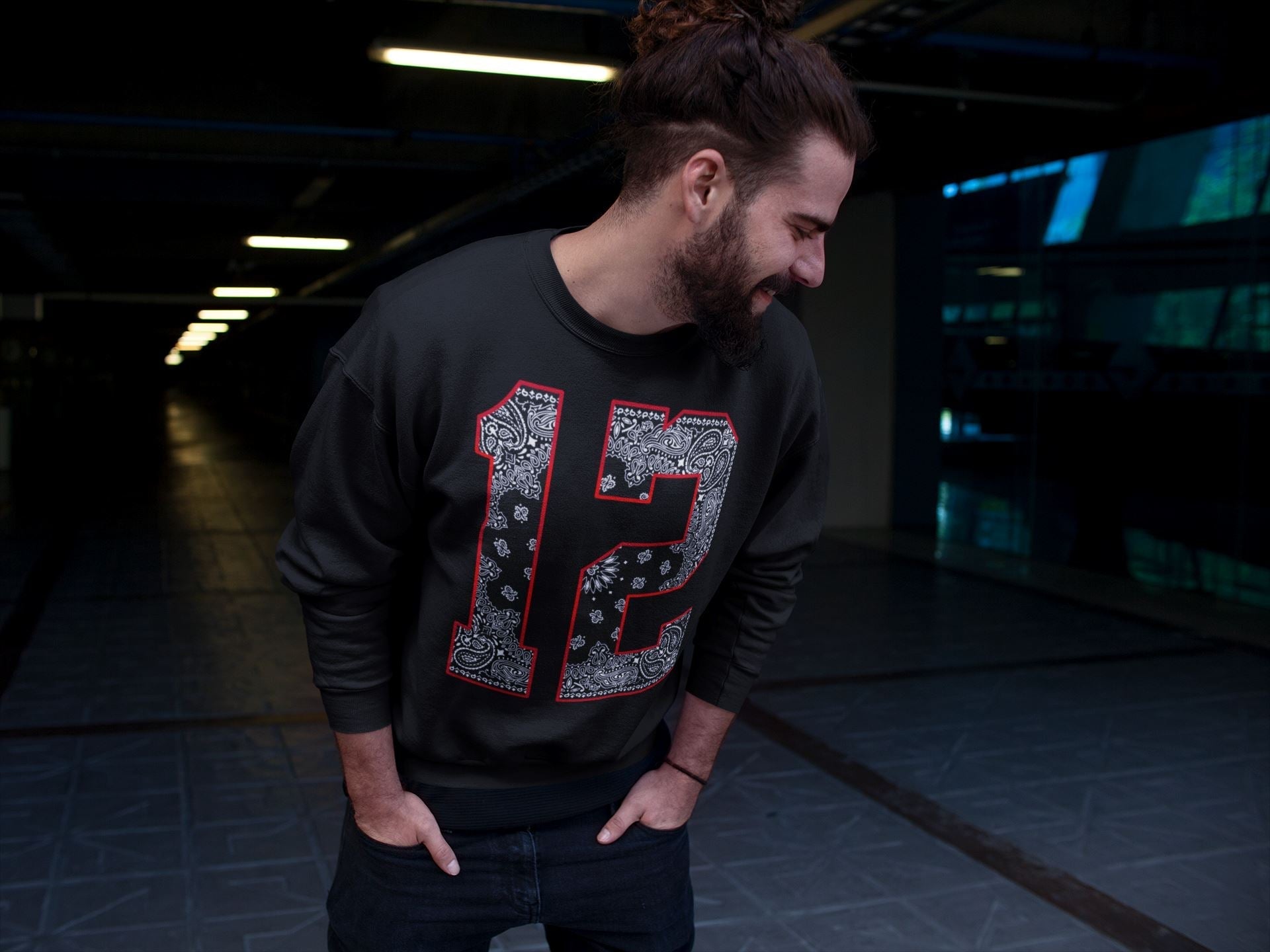 Jordan 12 Playoffs Sneaker Matching T-Shirt Bandana 12 Sneaker Tees Jordan 12 Playoffs Sneaker Release Tees Crew Neck Tees