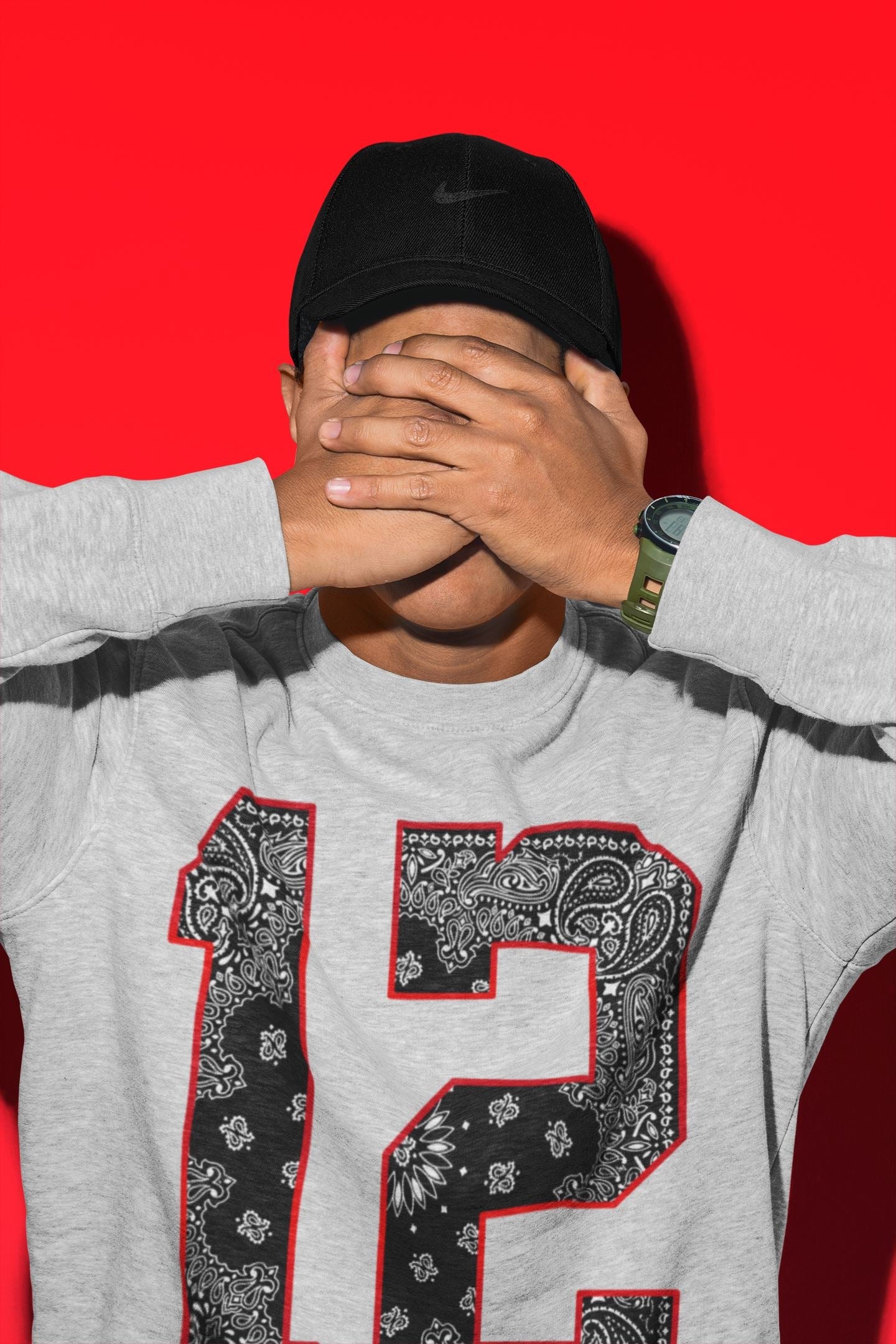 Jordan 12 Playoffs Sneaker Matching T-Shirt Bandana 12 Sneaker Tees Jordan 12 Playoffs Sneaker Release Tees Crew Neck Tees