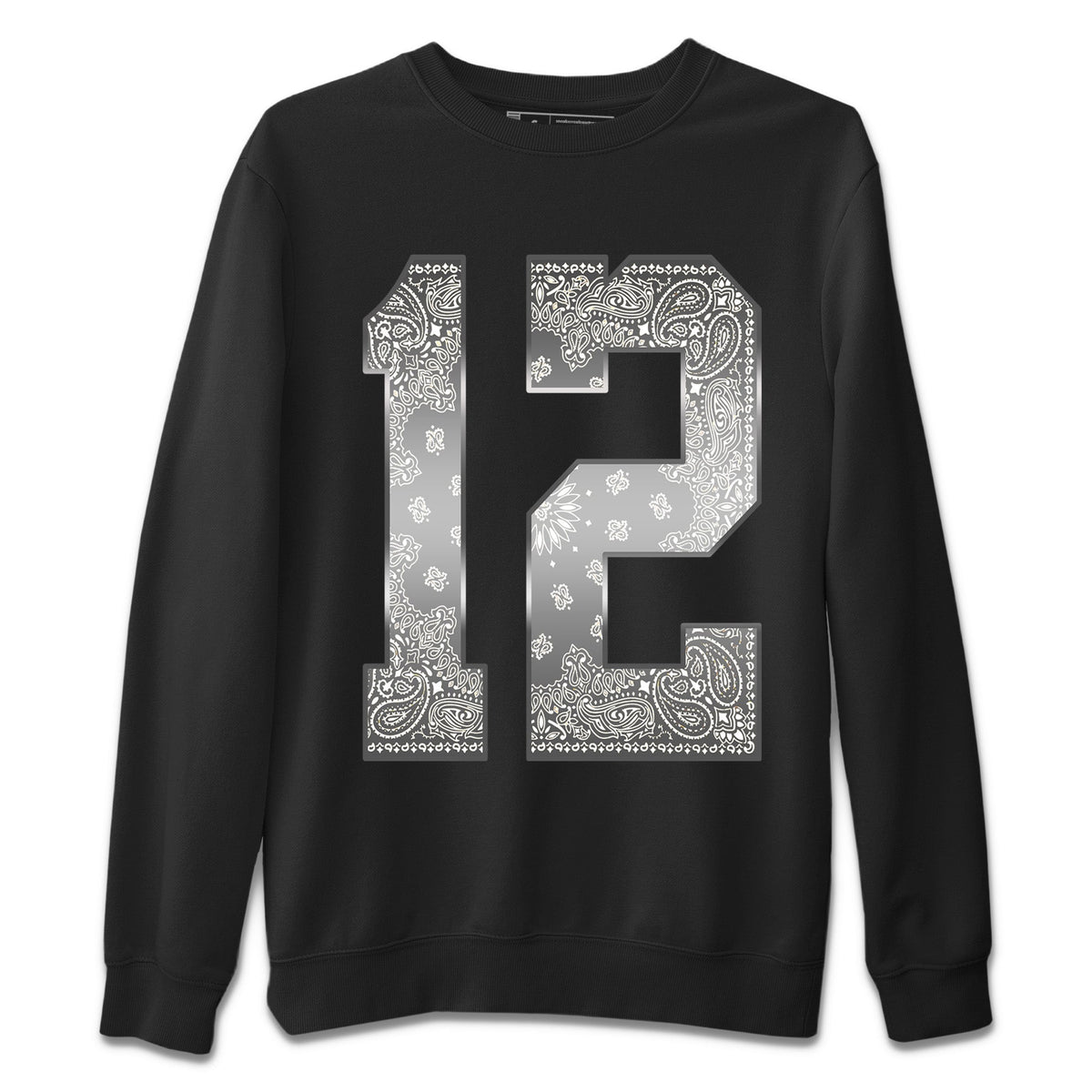 Jordan 12 Stealth Sneaker Matching T-Shirt Bandana 12 Sneaker Tees Jordan 12 Stealth Sneaker Release Tees Crew Neck Tees